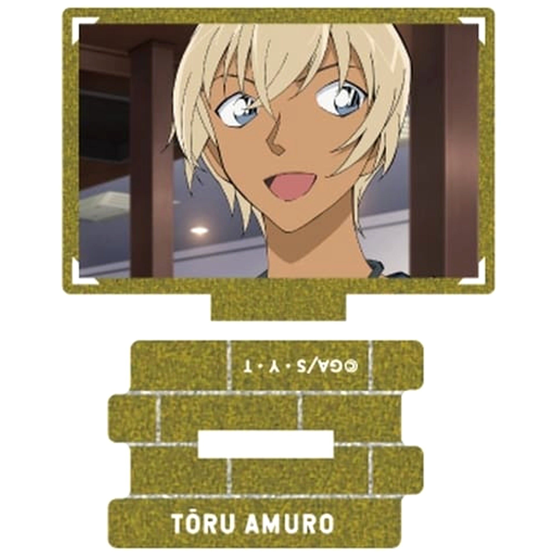 Toru Amuro Detective Conan Scene Photo Trading Metallic Mini Acrylic Stand Toru Amuro Collection No.3 [USED]