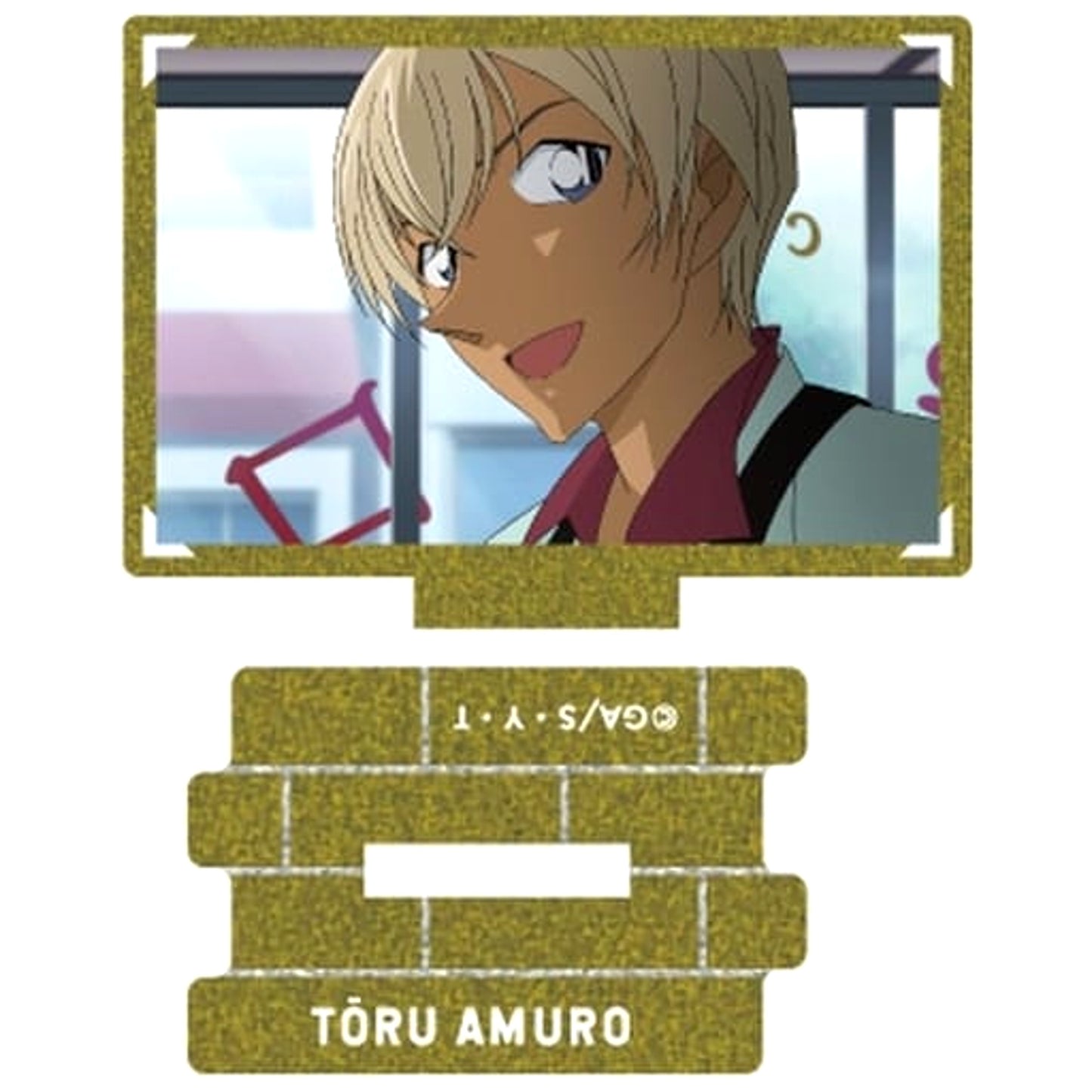 Toru Amuro Detective Conan Scene Photo Trading Metallic Mini Acrylic Stand Toru Amuro Collection No.4 [USED]