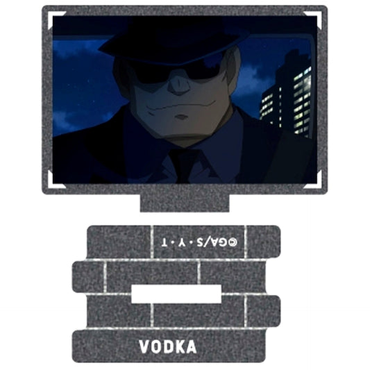Vodka 3 Detective Conan Scene Shot Trading Metallic Mini Acrylic Stand The Black Organization Collection [USED]
