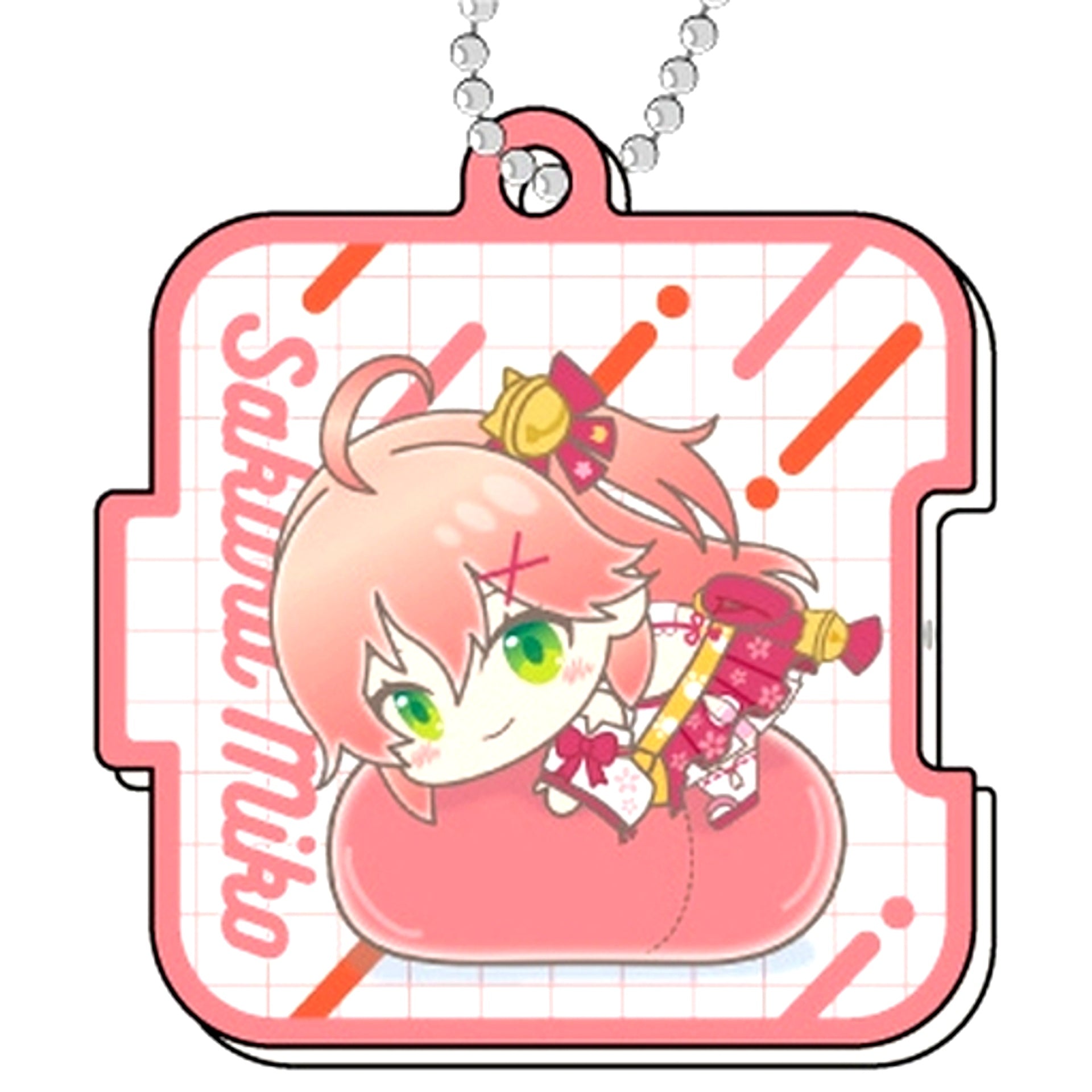 Sakura Miko hololive Pitat Acrylic Keychain Hug Meets A BOX [USED]