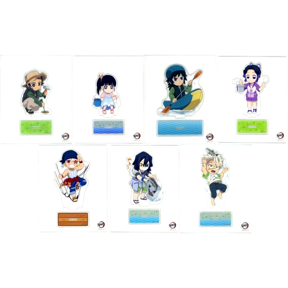 Set of 7 Demon Slayer ufotable Cafe Machi Asobi CAFE Mountain Activity Event 2023 Random Acrylic Stand A [USED]