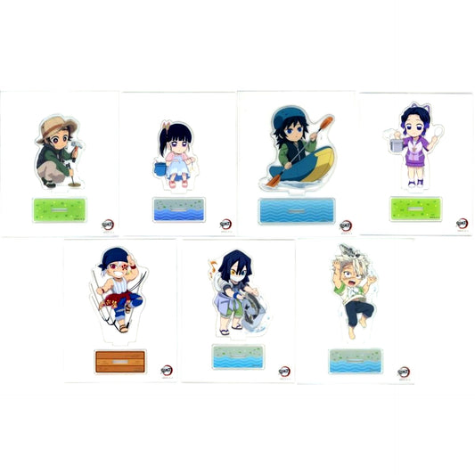 Set of 7 Demon Slayer ufotable Cafe Machi Asobi CAFE Mountain Activity Event 2023 Random Acrylic Stand A [USED]