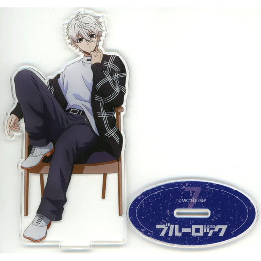 Seishiro Nagi Full-Scale Acrylic Stand Blue Lock x CHARAUM CAFE [USED]