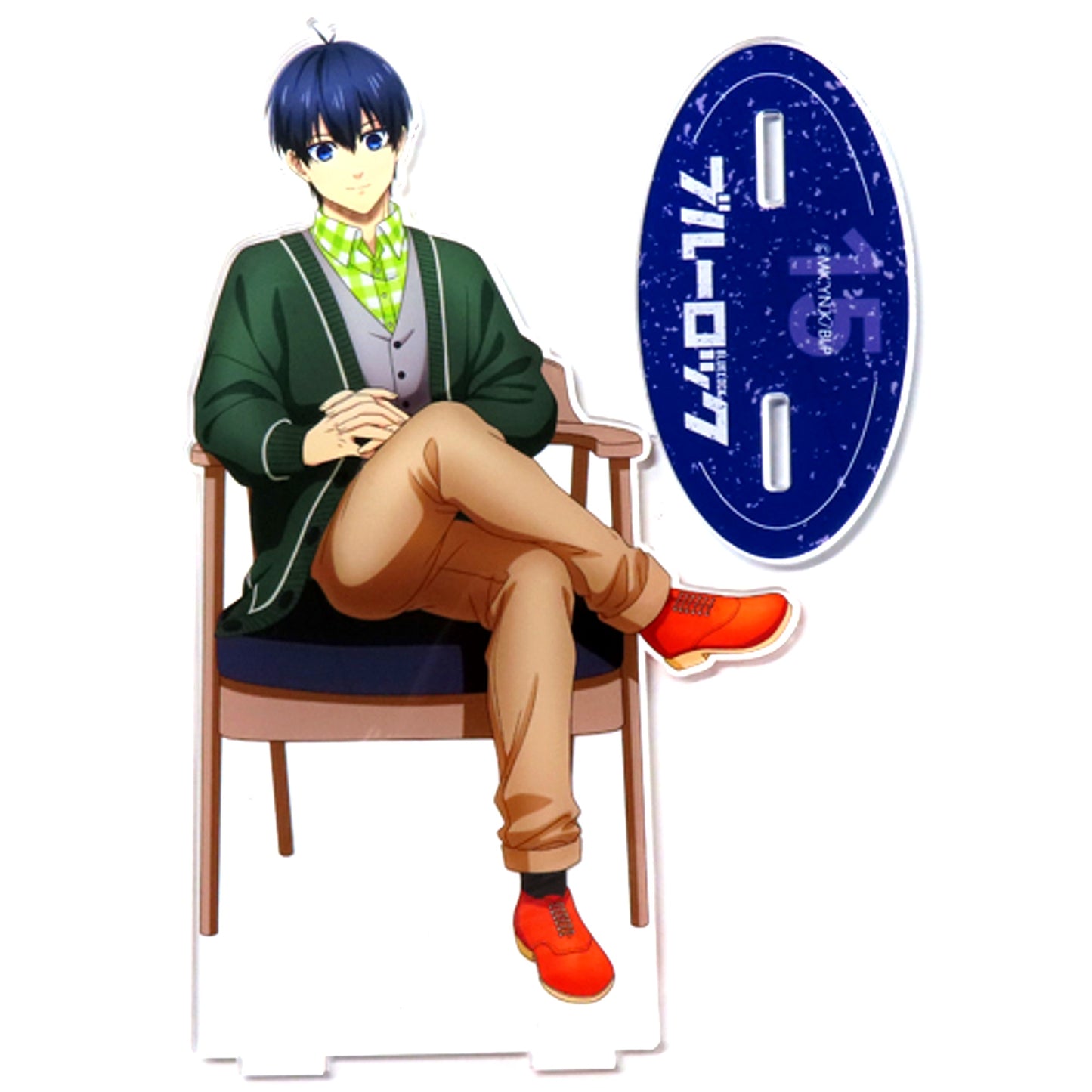 Yoichi Isagi Blue Lock x CHARAUM CAFE Life-Size BIG Acrylic Stand [USED]