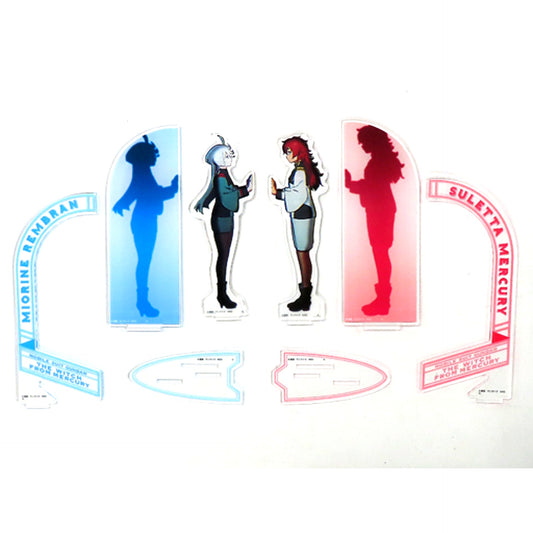 Suletta Mercury & Miorine Rembran Mobile Suit Gundam The Witch from Mercury Season 2 Ending Scene Acrylic Stand Premium Bandai Limited [USED]