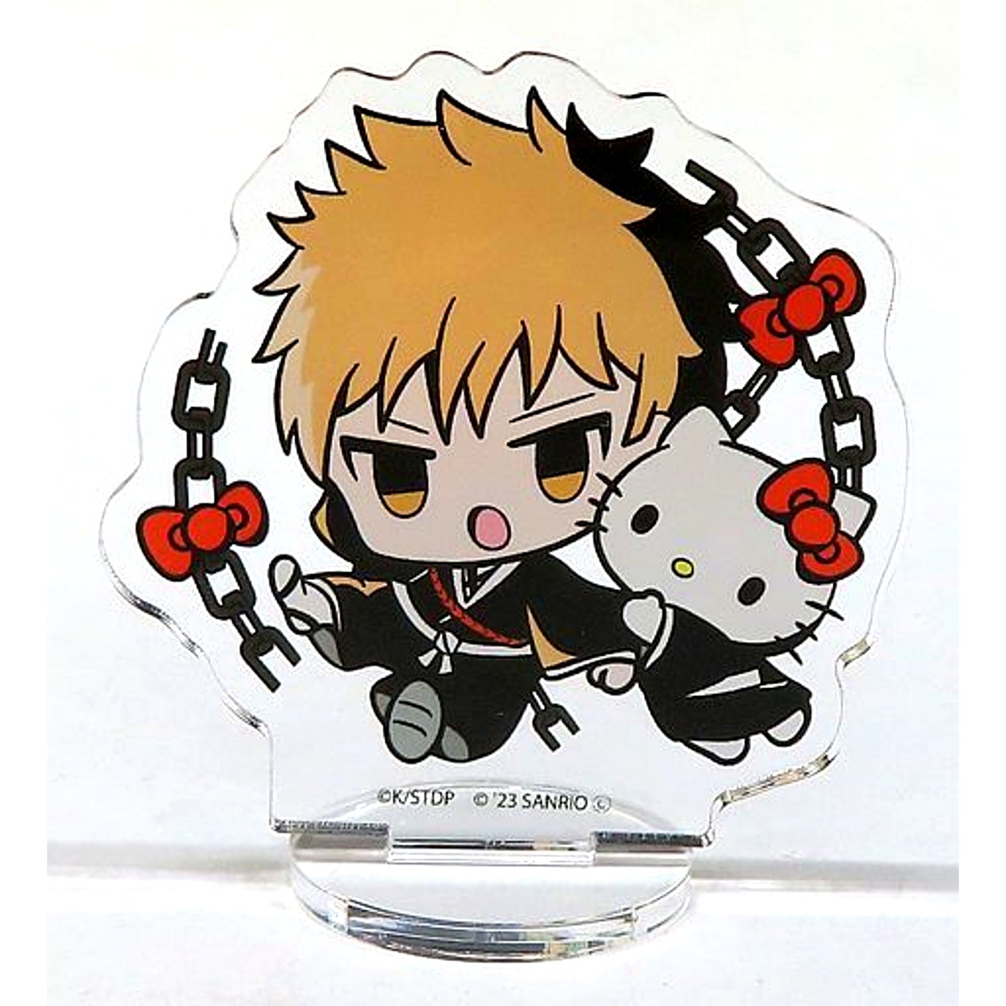 Ichigo Kurosaki x Hello Kitty BLEACH Thousand-Year Blood War x Sanrio Characters Pop-up Store in Tokyo Character Street Acrylic Petit Stand [USED]