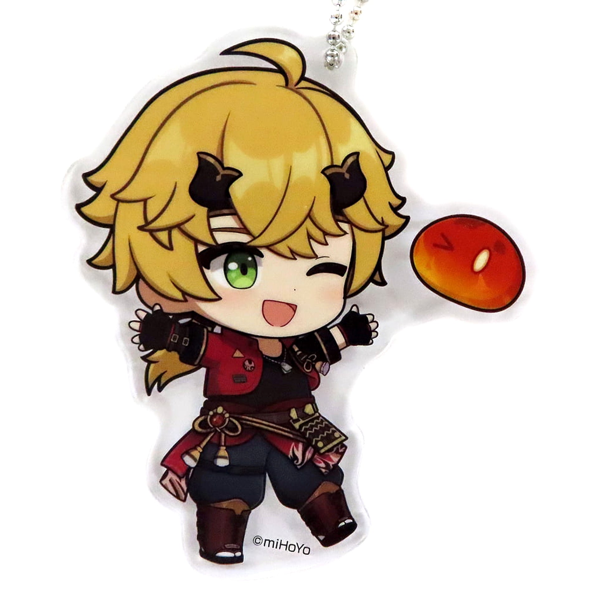 Genshin Thoma Chibi Acrylic Ball Chain Lightning Gigo Limited Acrylic Item [USED]