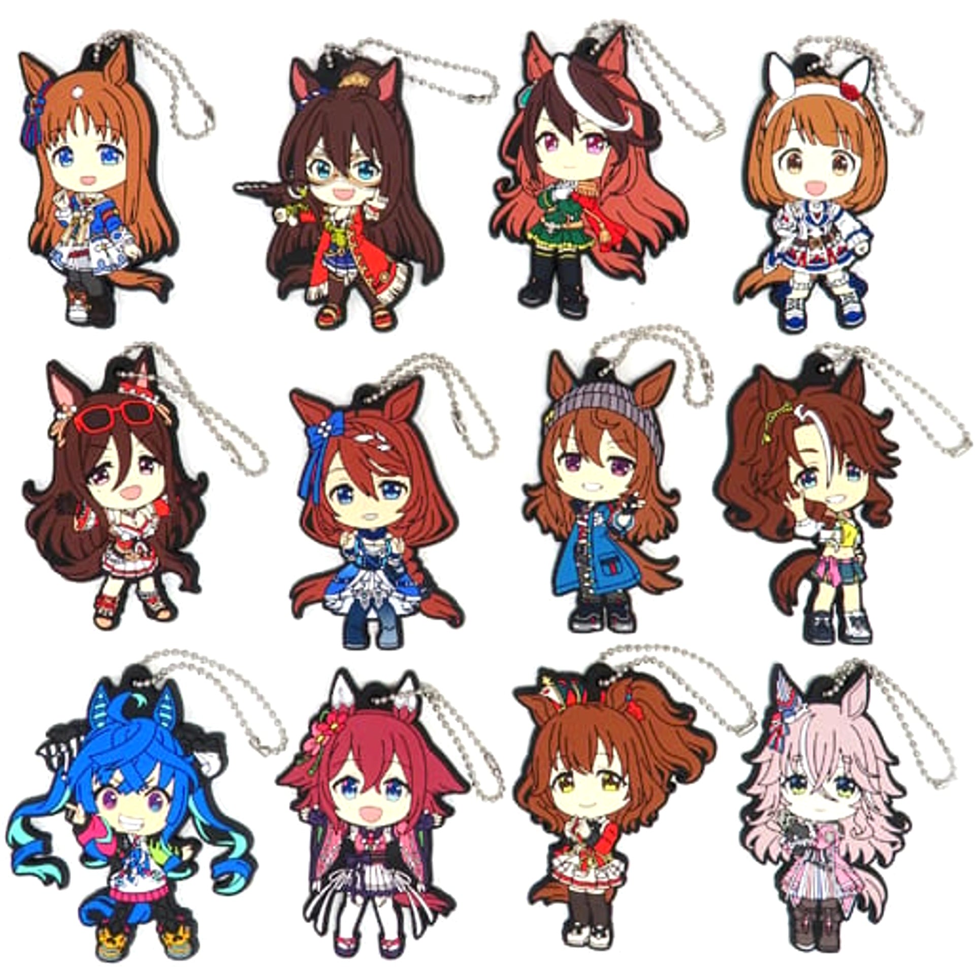 Umamusume: Pretty Derby Grass Wonder & Others All 12 Types Set Ichiban Kuji Part.7 Rubber Mascot Prize G [USED]