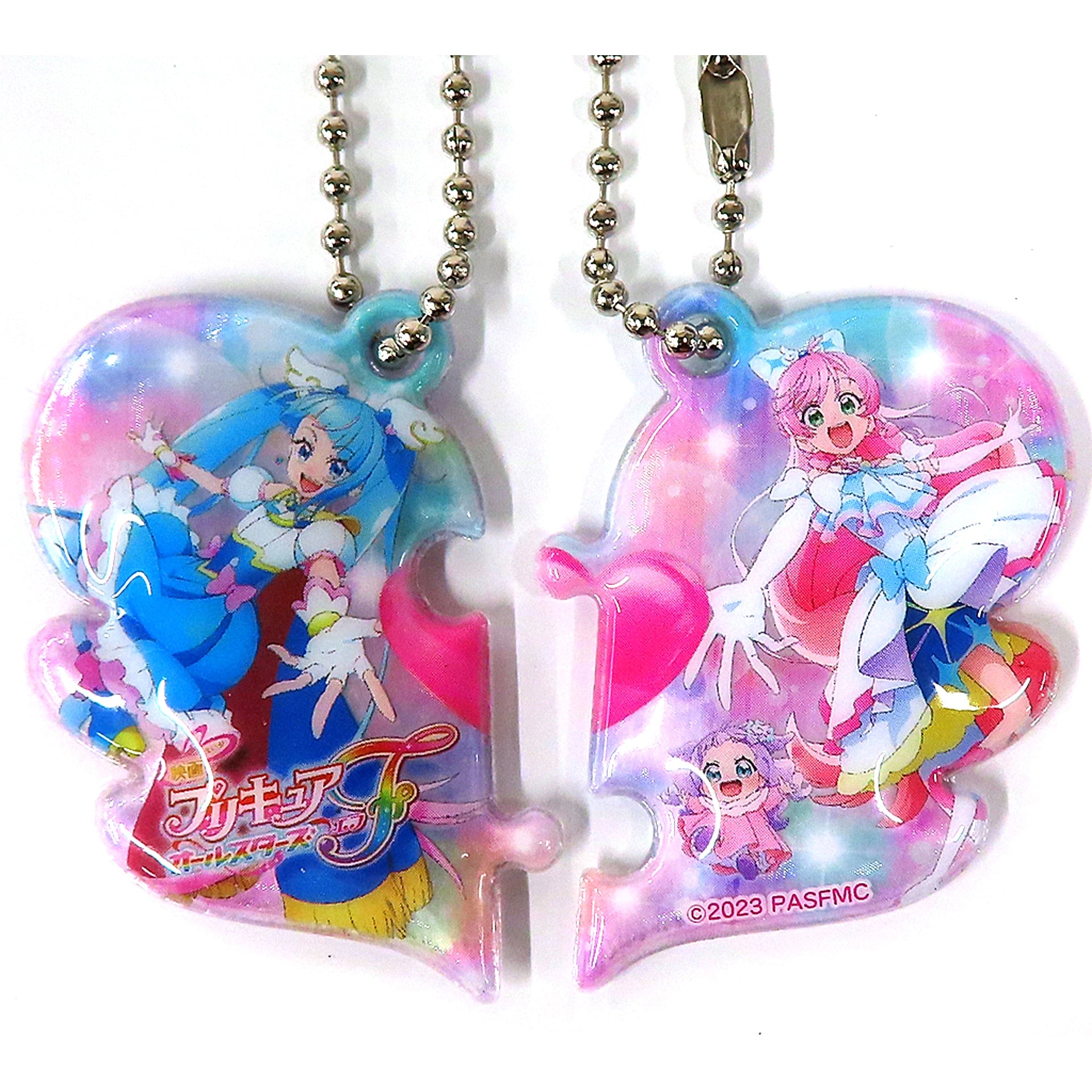 Set of 2 Connectable Wing Keychain Movie PreCure All Stars F Movie Ticket Bonus [USED]