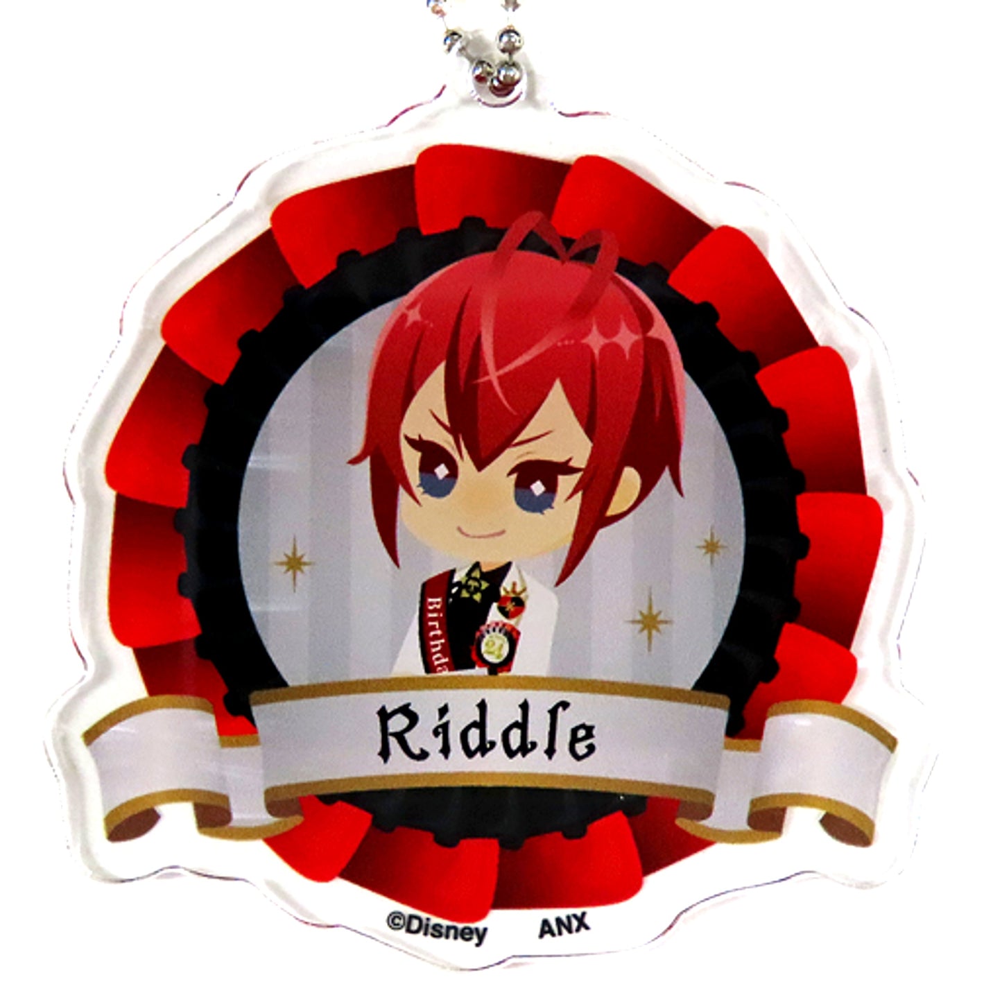 Riddle Rosehearts Disney Twisted-Wonderland Premium Birthday 2023 POP UP SHOP in Animate Deformed Acrylic Charm Collection Omekashi Birthday Ver. [USED]