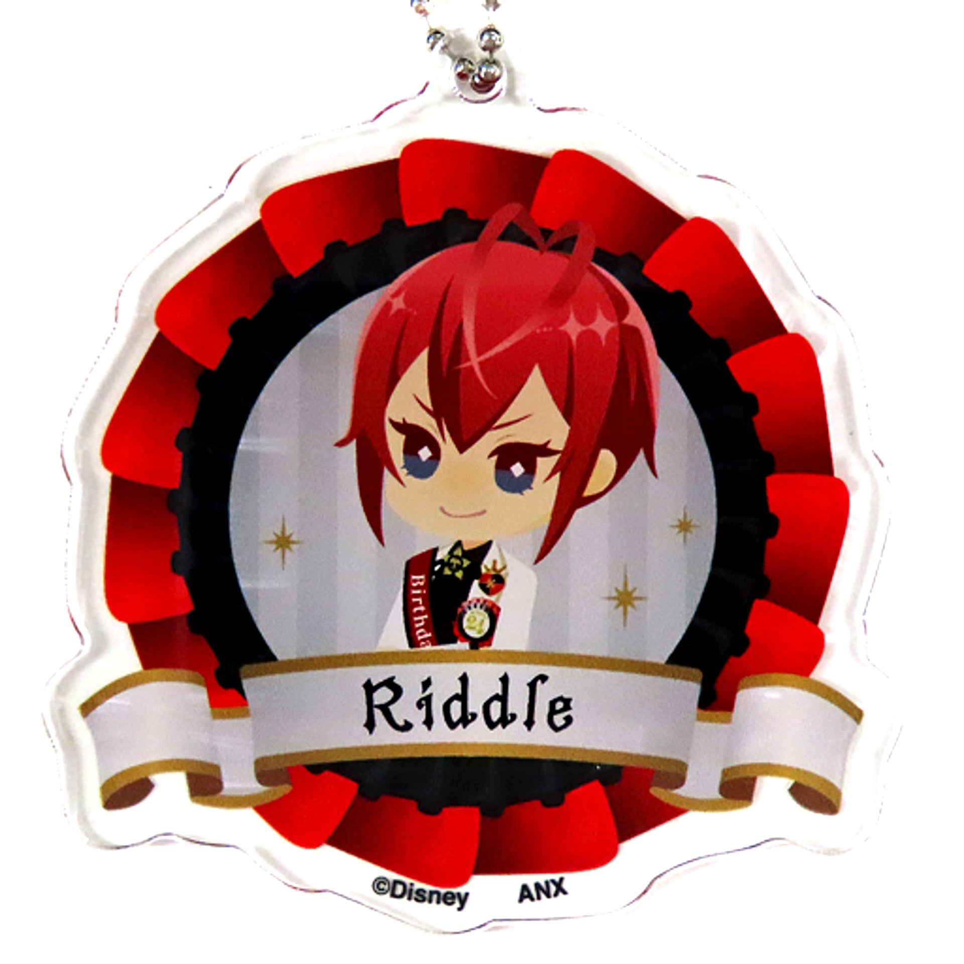 Riddle Rosehearts Disney Twisted-Wonderland Premium Birthday 2023 POP UP SHOP in Animate Deformed Acrylic Charm Collection Omekashi Birthday Ver. [USED]