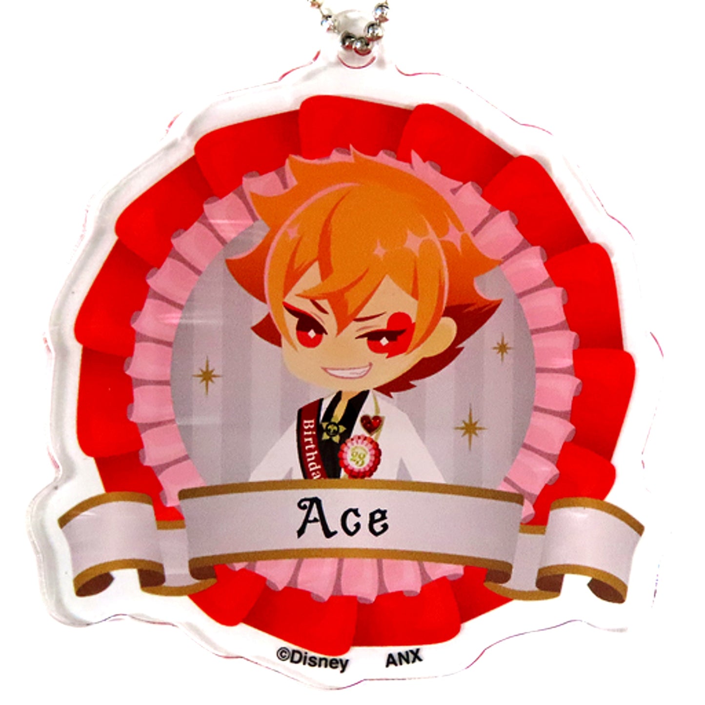 Ace Trappola Disney Twisted-Wonderland Premium Birthday 2023 POP UP SHOP in Animate Deformed Acrylic Charm Collection Omekashi Birthday Ver. [USED]