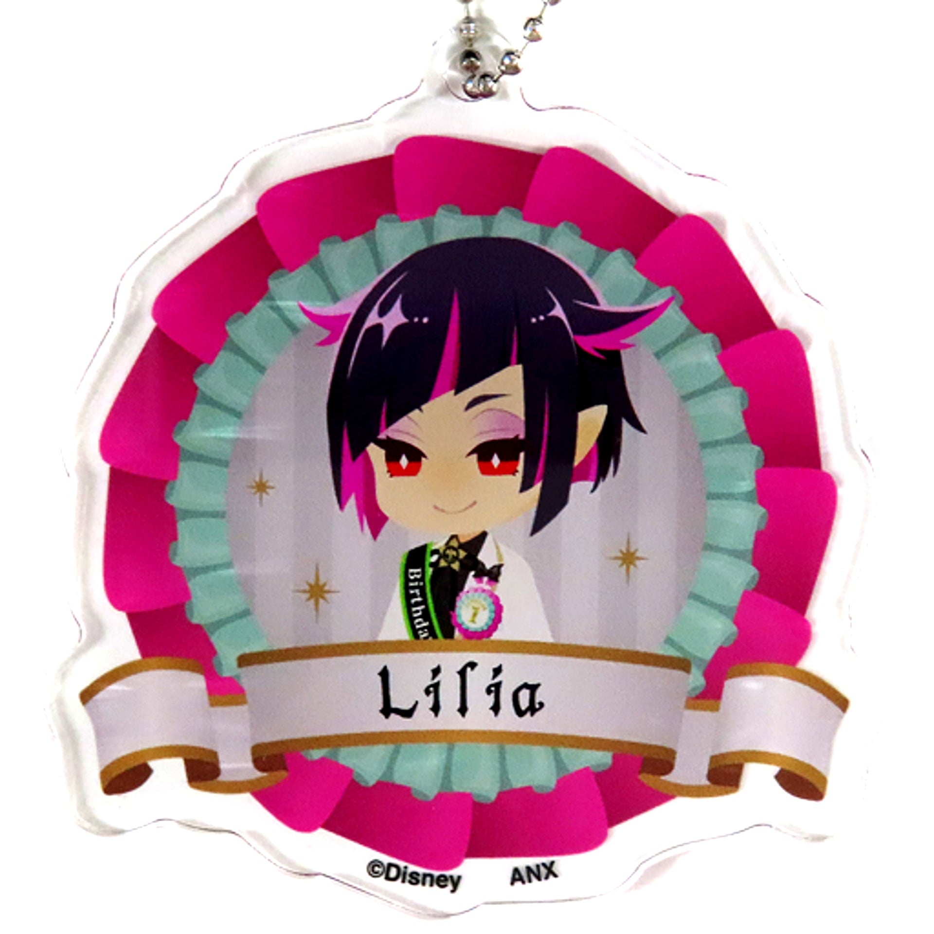 Lilia Vanrouge Disney Twisted Wonderland Deformed Acrylic Charm Collection Omekashi Birthday ver. Premium Birthday 2023 POP UP SHOP in Animate [USED]