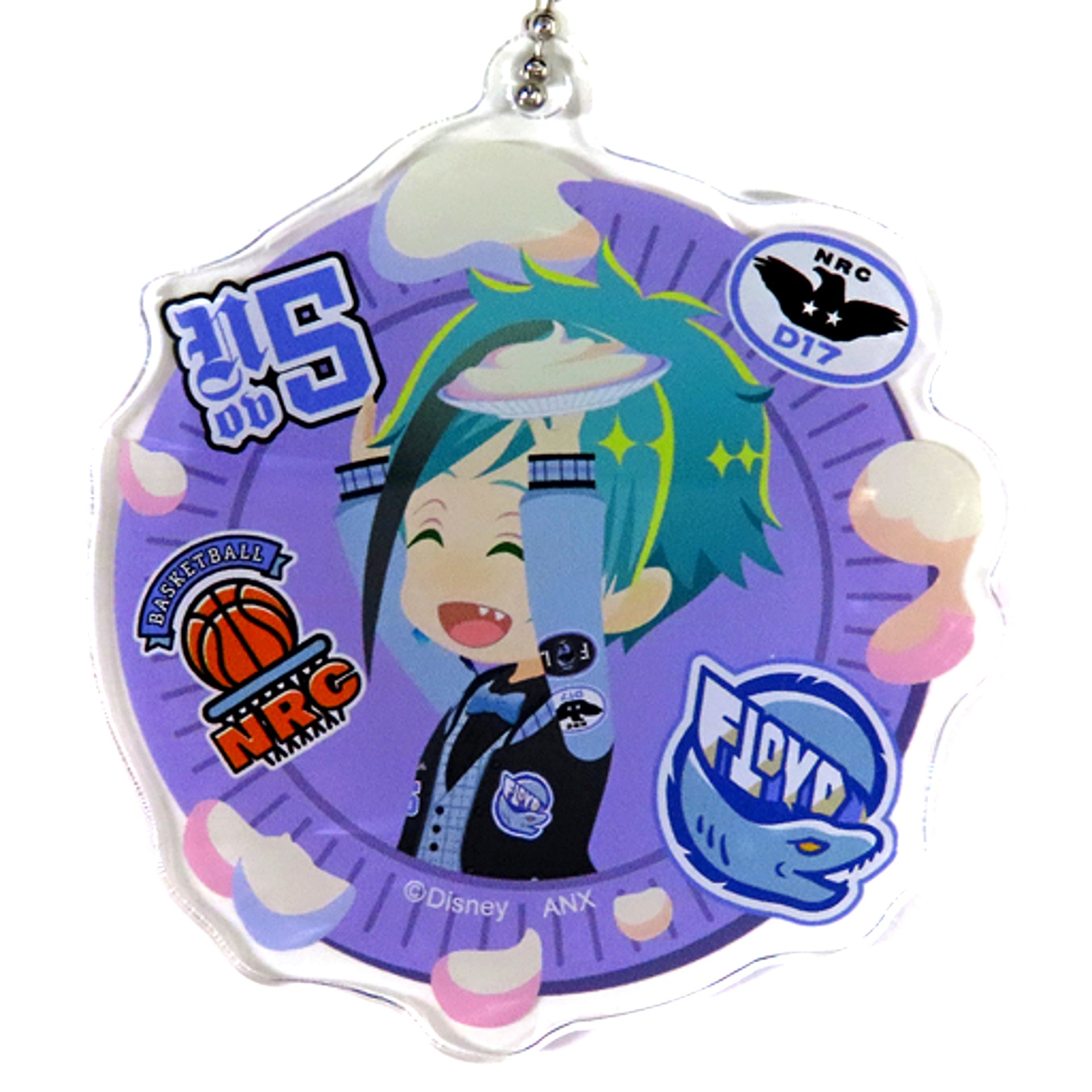 Floyd Leech Disney Twisted-Wonderland Premium Birthday 2023 POP UP SHOP in Animate Deformed Acrylic Charm Collection Union Birthday Ver. [USED]