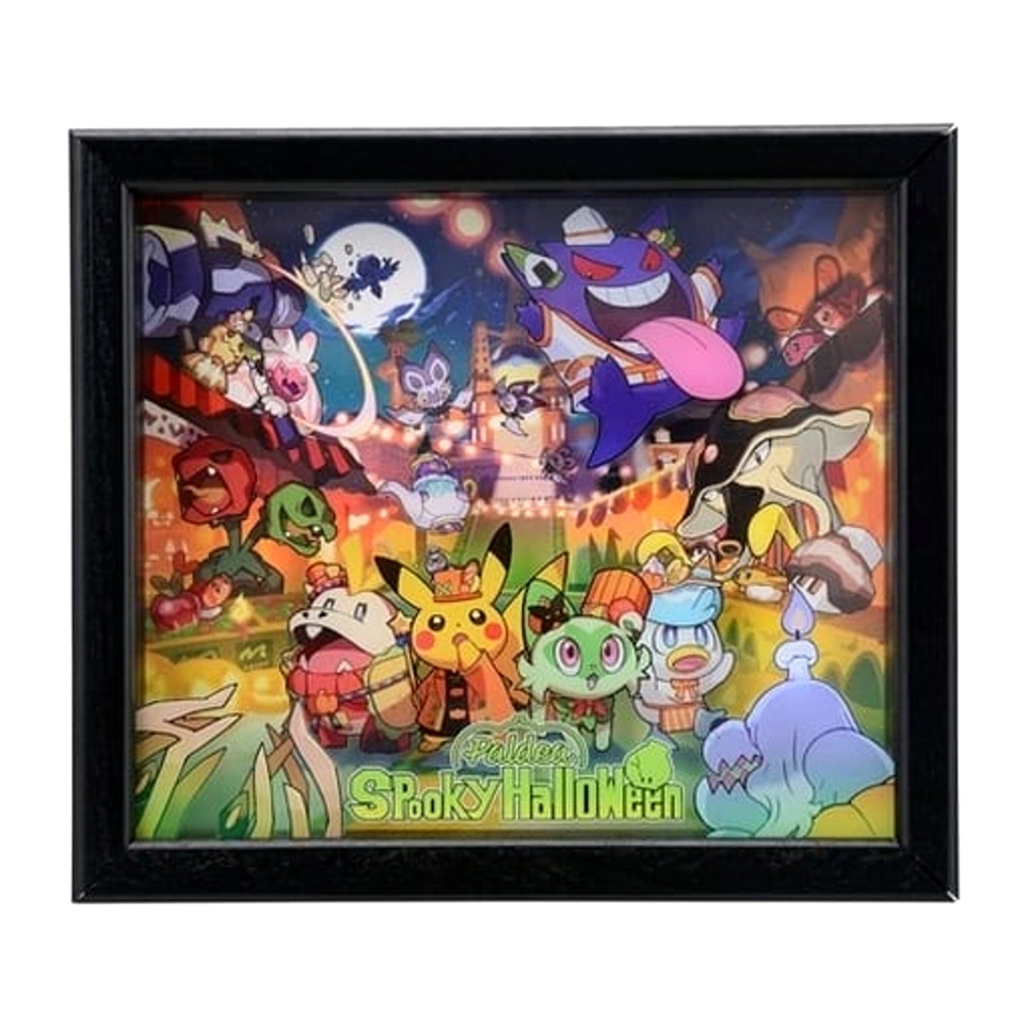 Pokemon Paldea Spooky Halloween Framed Acrylic Art Pokemon Center Limited [USED]