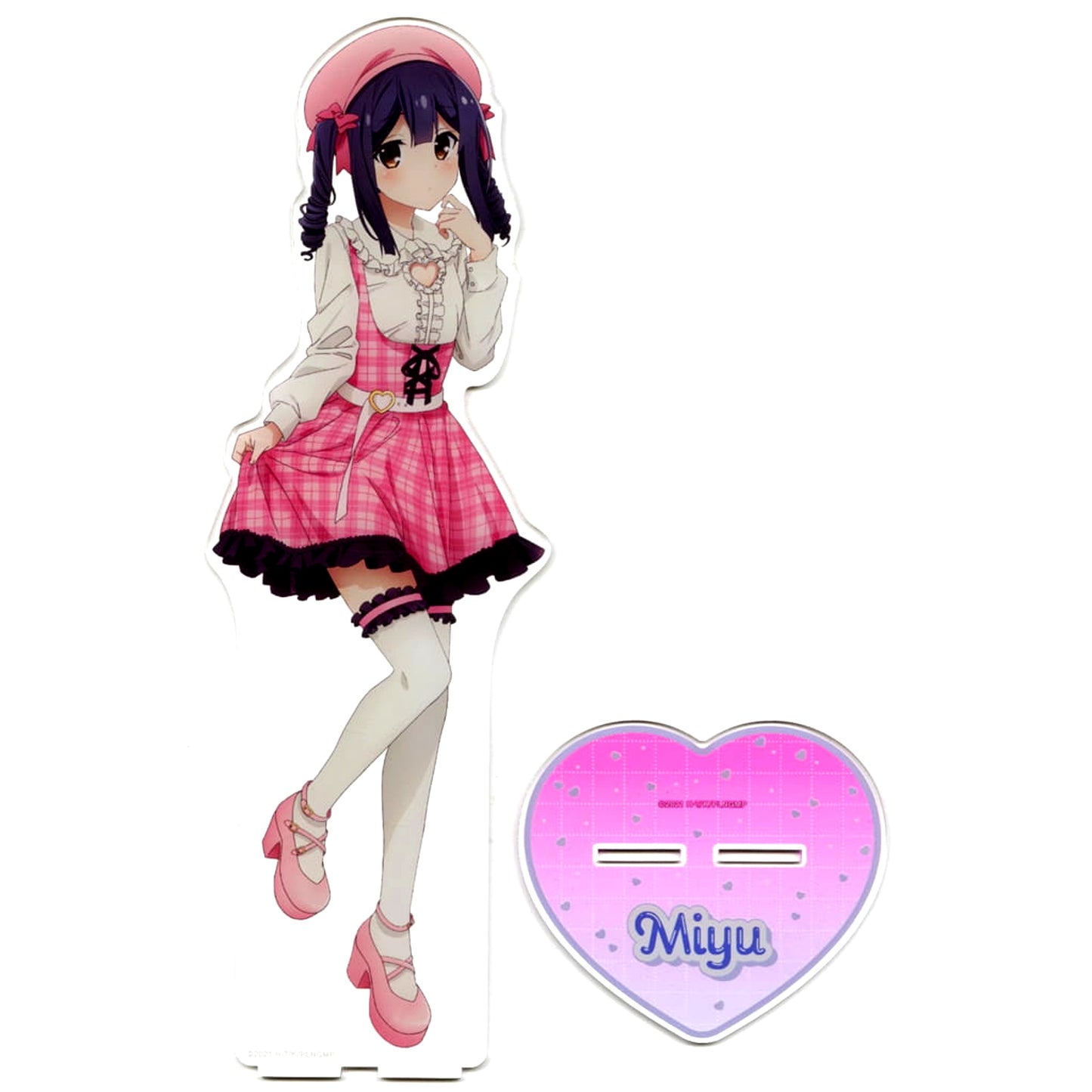 Miyu Edelfelt Fate/kaleid liner Prisma Illya Anime 10th Anniv Pop Up Shop BIG Acrylic Stand PINK Kawaii Style [USED]