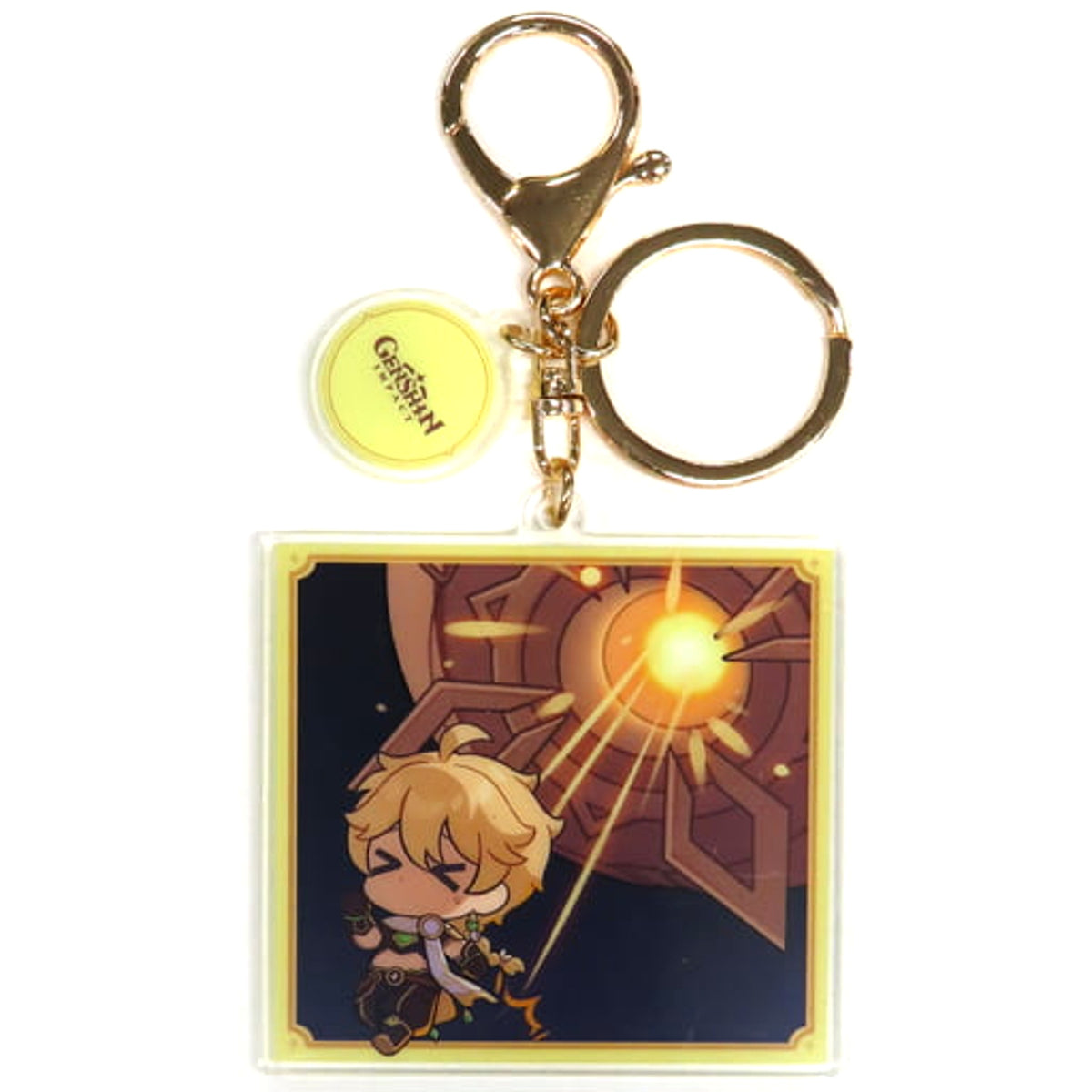 Genshin Traveler Sora Chibi Chara Acrylic Keychain Infinite Adventure in Teyvat: Fontaine Chapter Game Art Exhibition Exclusive Keychains [USED]