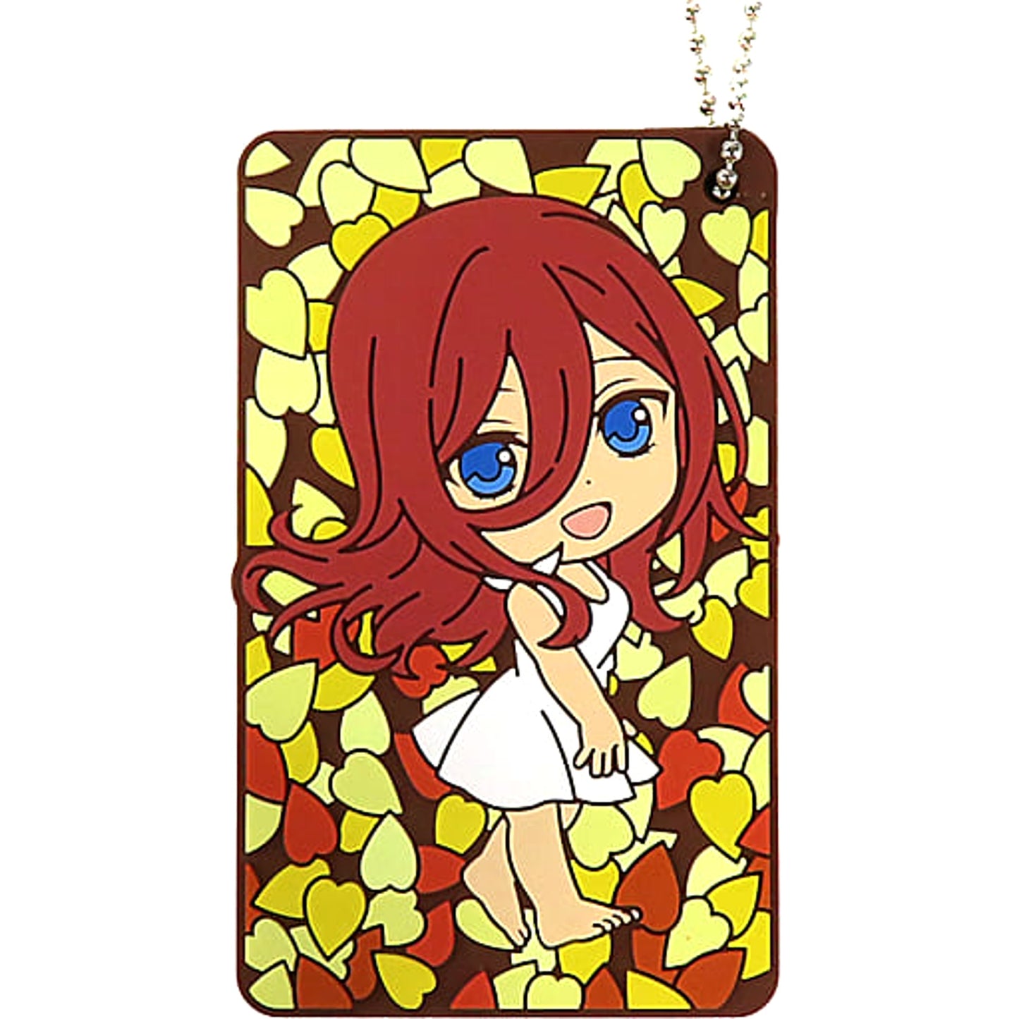 The Quintessential Quintuplets Movie Miku Nakano White Dress Ichiban Kuji Meguri no Kiseki Rubber Collection Kyunchara Illustrations Prize H Keychains [USED]