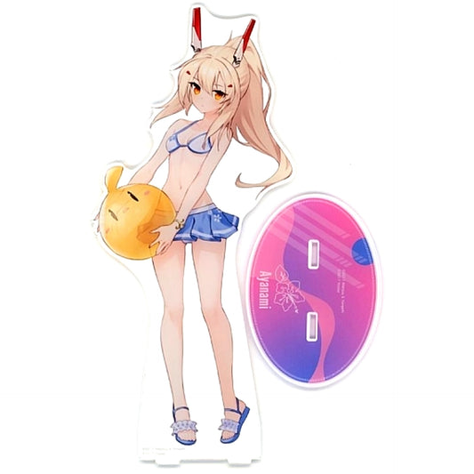 Ayanami Winning Prize Extra Large Acrylic Stand Azur Lane Swimsuit Ver. Illustration Winning One Shot Button Collection [USED]