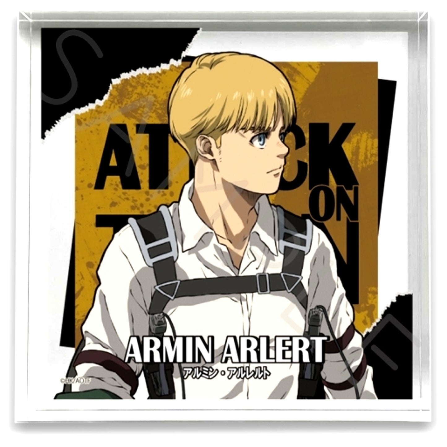 WC. Armin Arlert Attack on Titan Acrylic Block 100x100x30mm Part 9 The Final Season [USED]