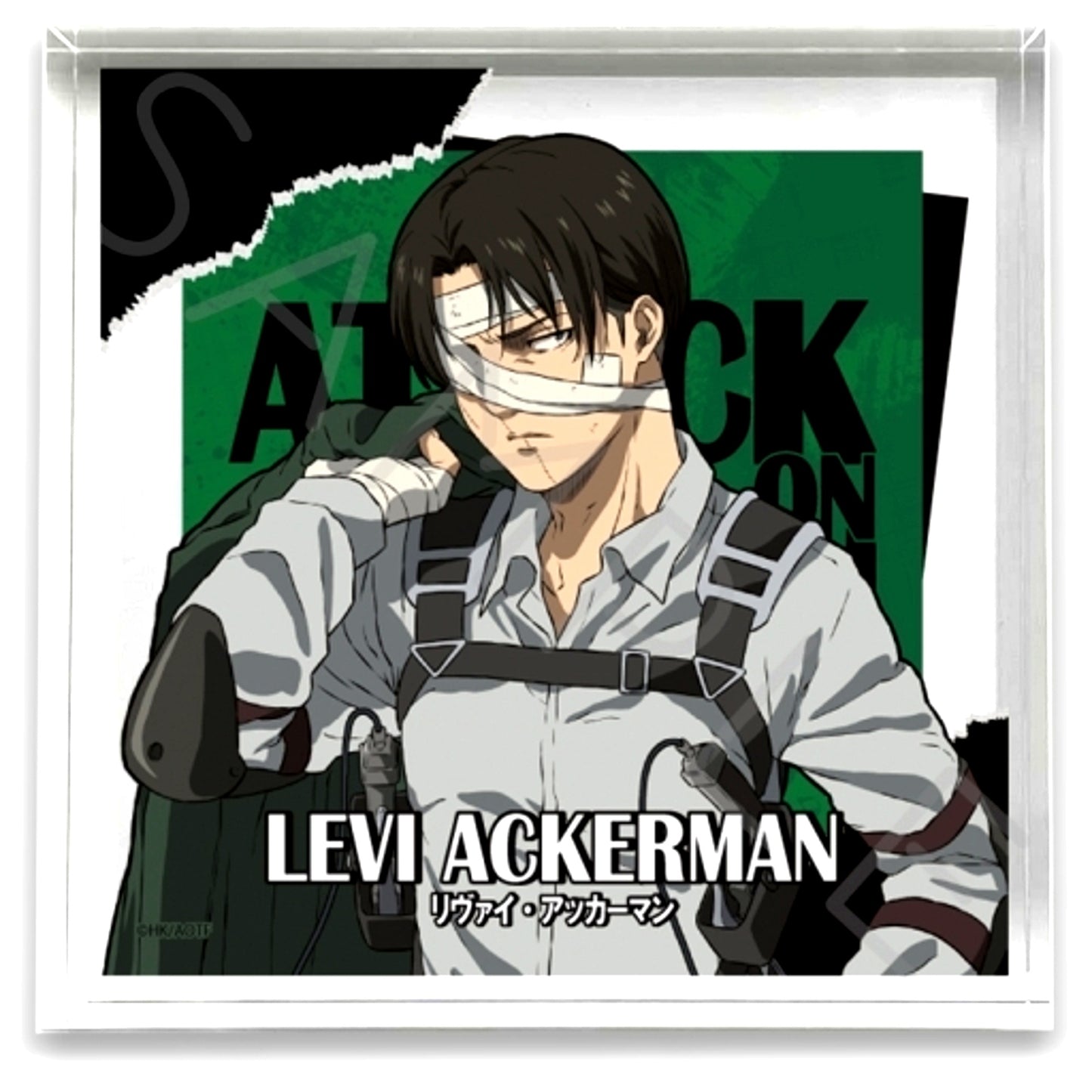 Levi Ackerman Attack on Titan The Final Season Acrylic Block Vol.9 WD 100x100x30mm [USED]