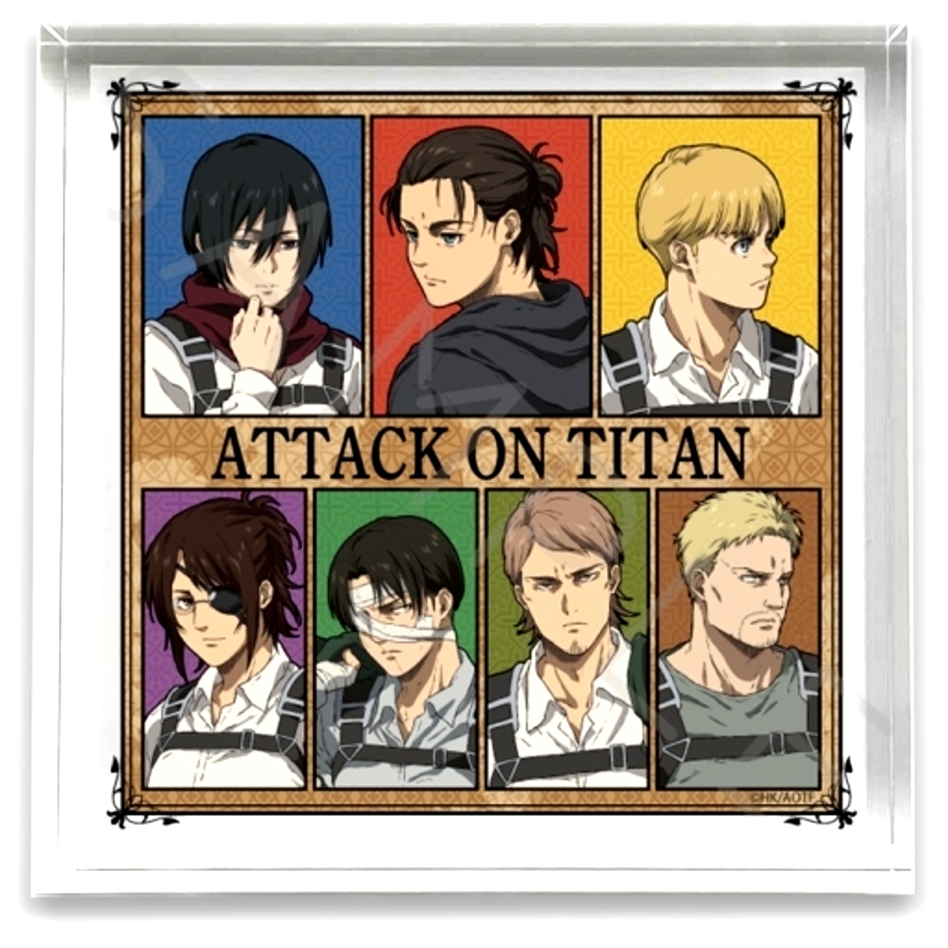 WE. Group Attack on Titan Acrylic Block 100x100x30mm Part 9 The Final Season [USED]