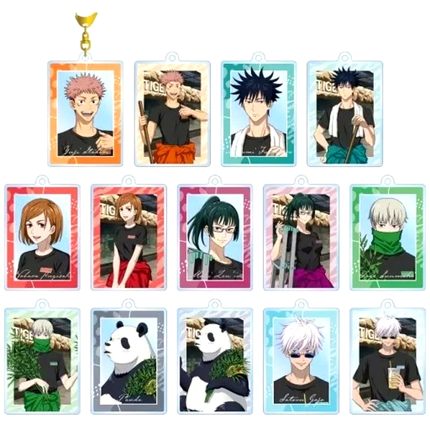 Jujutsu Kaisen Tobu Zoo Zookeeper Ver. Trading Acrylic Keychain Set of 14 [USED]