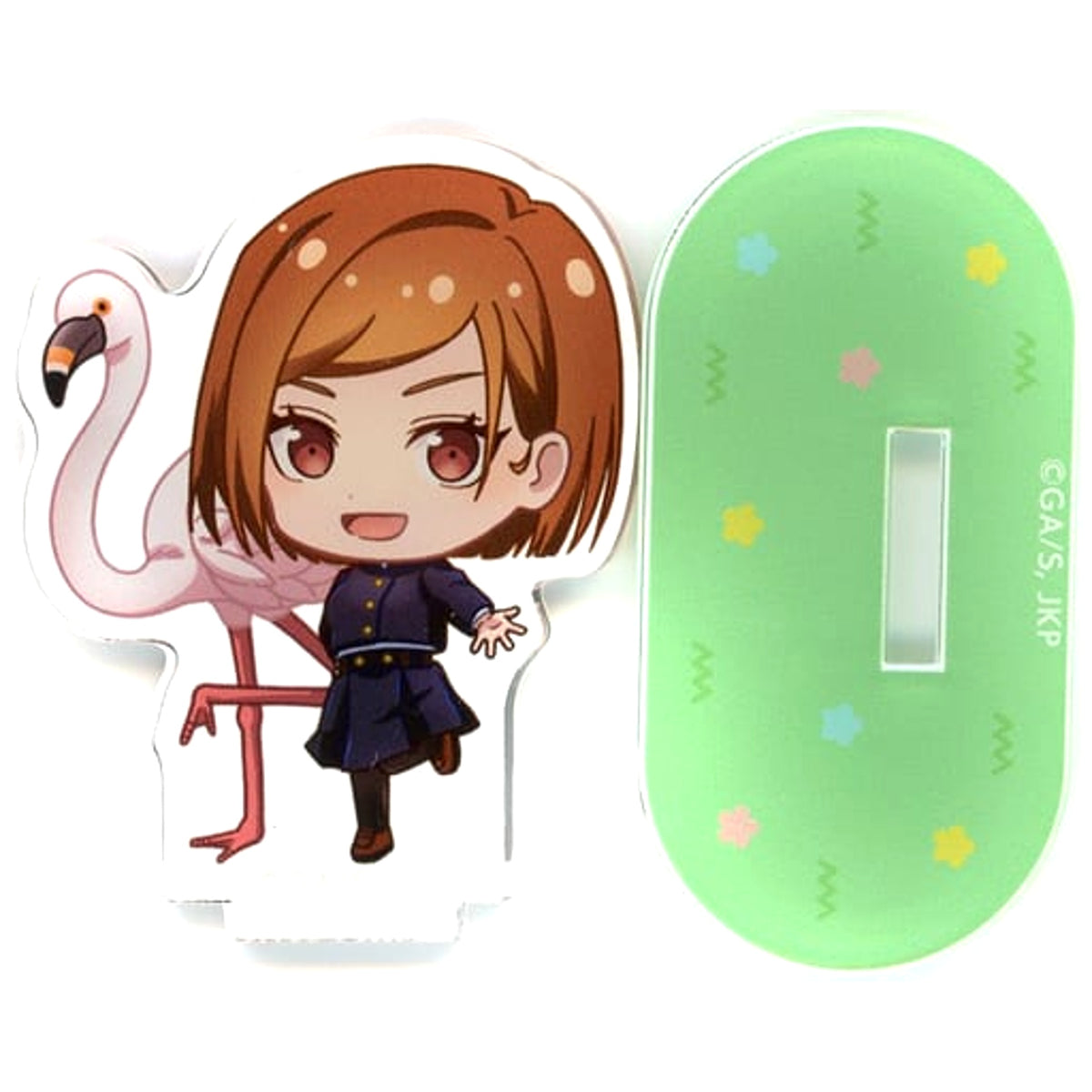 Jujutsu Kaisen Nobara Kugisaki & Flamingo Trading Chibi Character Acrylic Stand Jujutsu Kaisen x Tobu Zoo Acrylic Stands [USED]