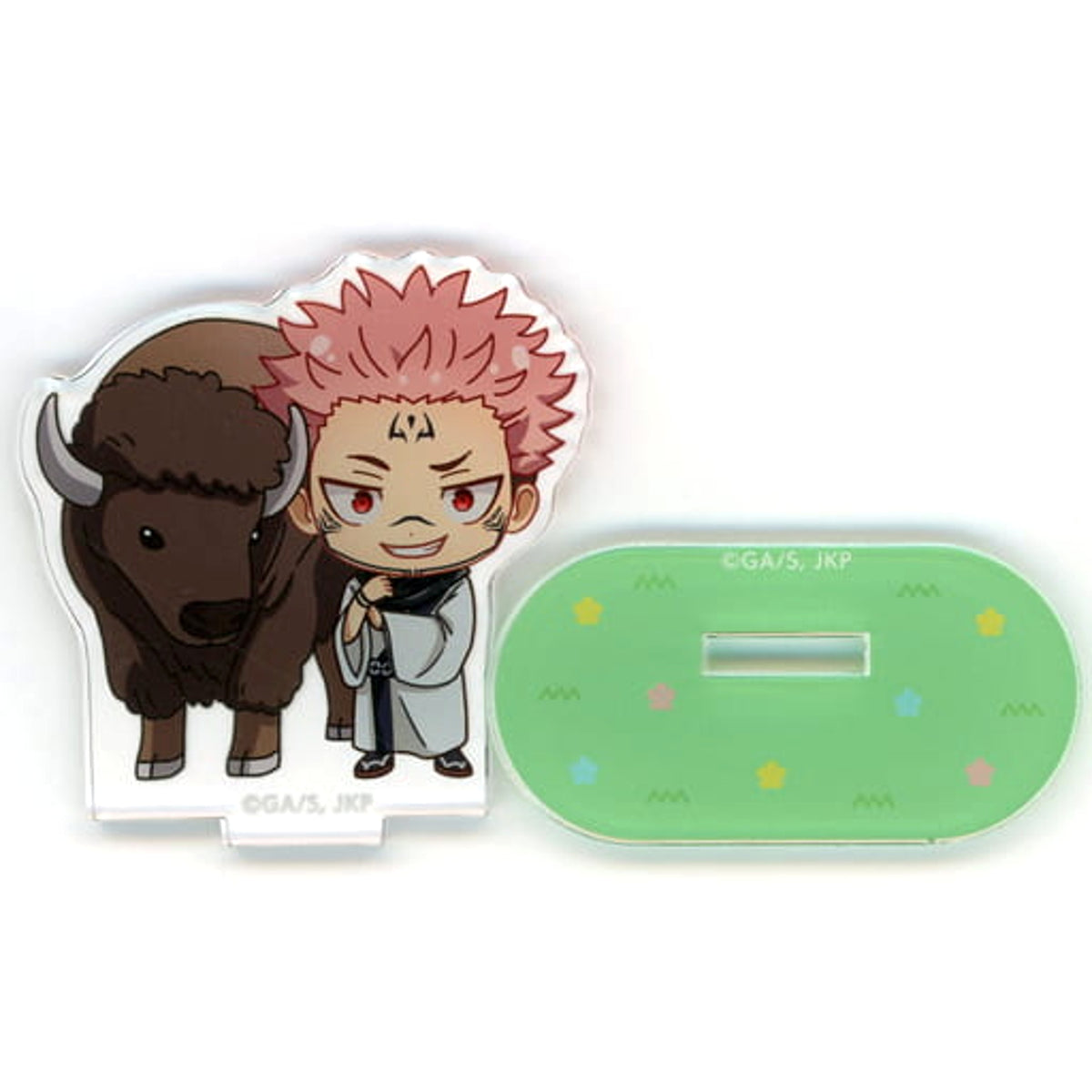 Jujutsu Kaisen Sukuna & Bison Trading Chibi Character Acrylic Stand Jujutsu Kaisen x Tobu Zoo Acrylic Stands [USED]