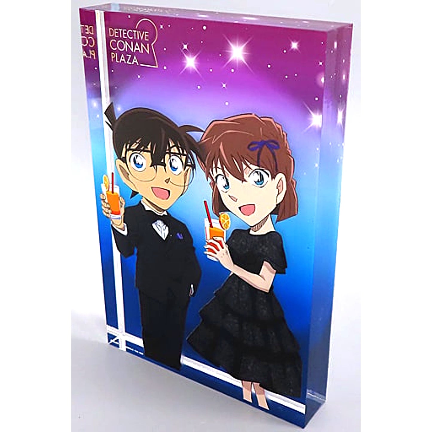 Conan Edogawa & Ai Haibara Acrylic Block Detective Conan Plaza Sunshine 60 Observatory Venue Limited [USED]