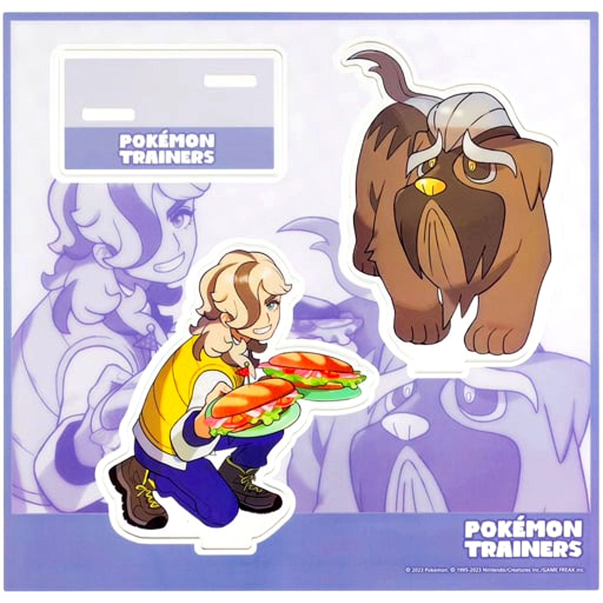 Arven & Mabosstiff Acrylic Stand POKEMON TRAINERS Pokemon Scarlet and Violet Pokemon Center Limited [USED]
