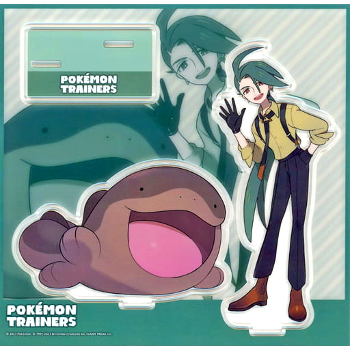 Rika and Clodsire Pokemon Scarlet and Violet Acrylic Stand POKEMON TRAINERS Pokemon Center Limited [USED]