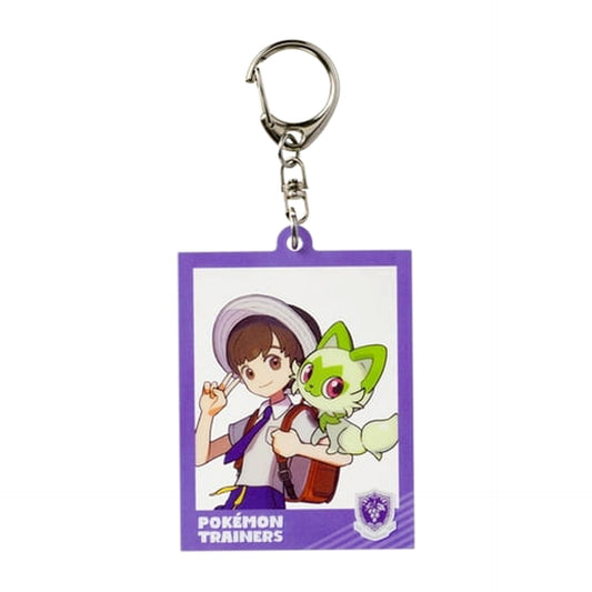 Pokemon Scarlet Violet Florian Sprigatito Photo Frame Style Acrylic Keychain Pokemon Trainers Pokemon Center Limited Keychains [USED]