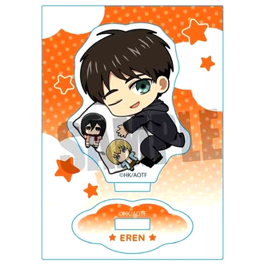 Eren Yeager Mikasa & Armin Attack on Titan Oyasumi Good Night Ver. Gyugyutto Mini Stand [USED]