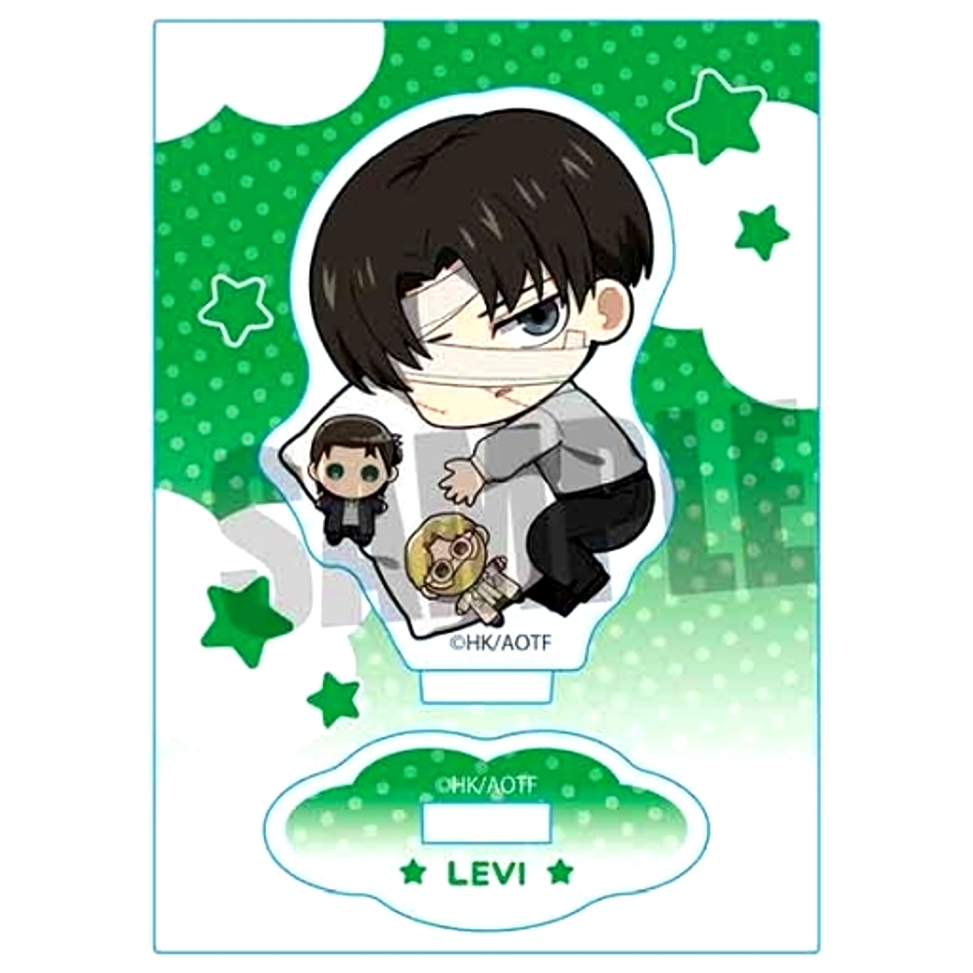 Levi Ackerman Eren & Zeke Attack on Titan Oyasumi Good Night Ver. Gyugyutto Mini Stand [USED]