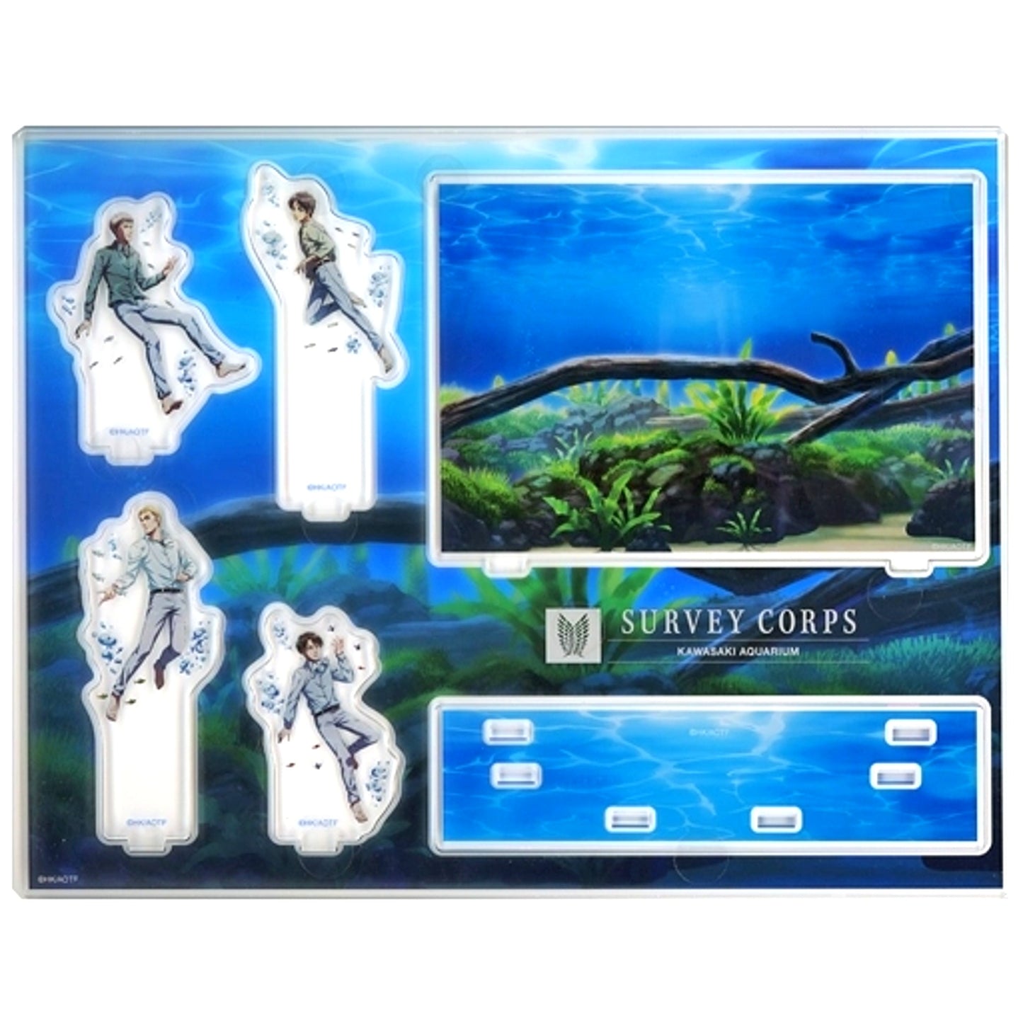 Group Attack on Titan Kawasui Kawasaki Aquarium Floating in Water Ver. Acrylic Diorama [USED]
