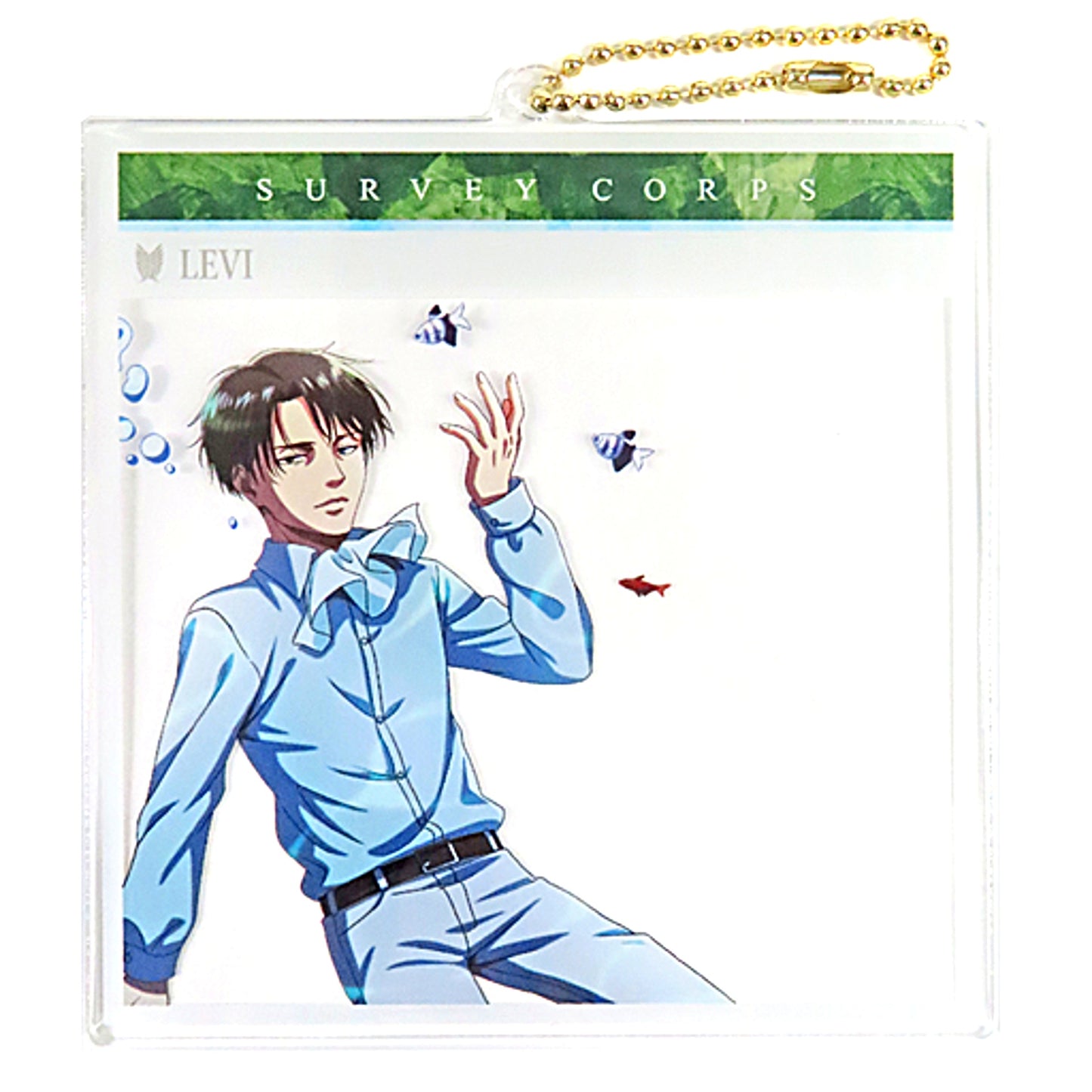 Levi Ackerman Attack on Titan Drawn Floating in Water Ver. SNS Style BIG Acrylic Keychain Kawasui Kawasaki Aquarium [USED]