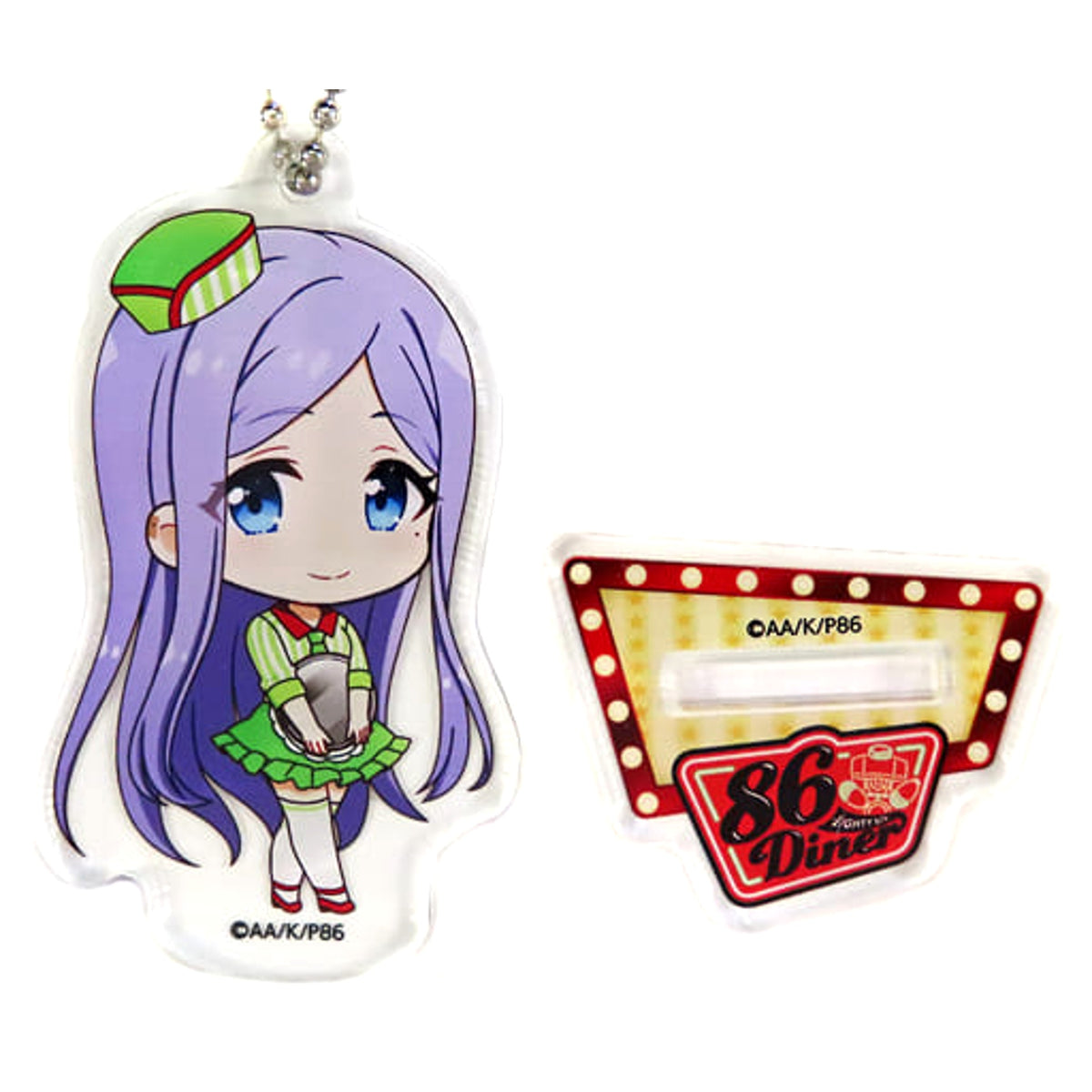 86 Anju Emma Mini Character Acrylic Stand Keychain 86 Diner in Amocafe Ikebukuro Limited Acrylic Stands [USED]