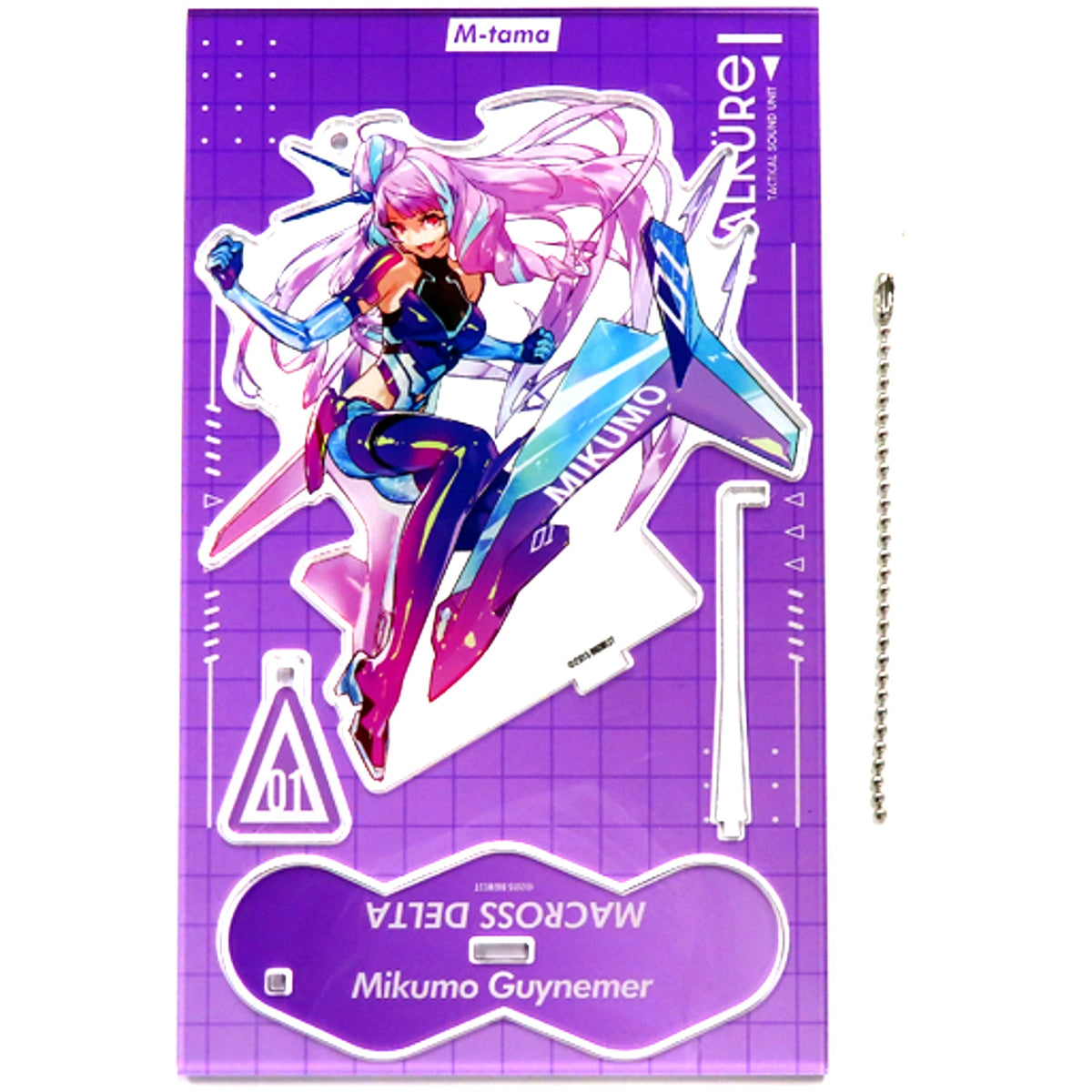 Mikumo Guynemer Chisato Mita Illustration Macross Delta Acrylic Stand Keychain M-Tamashii Original Goods 2020 [USED]