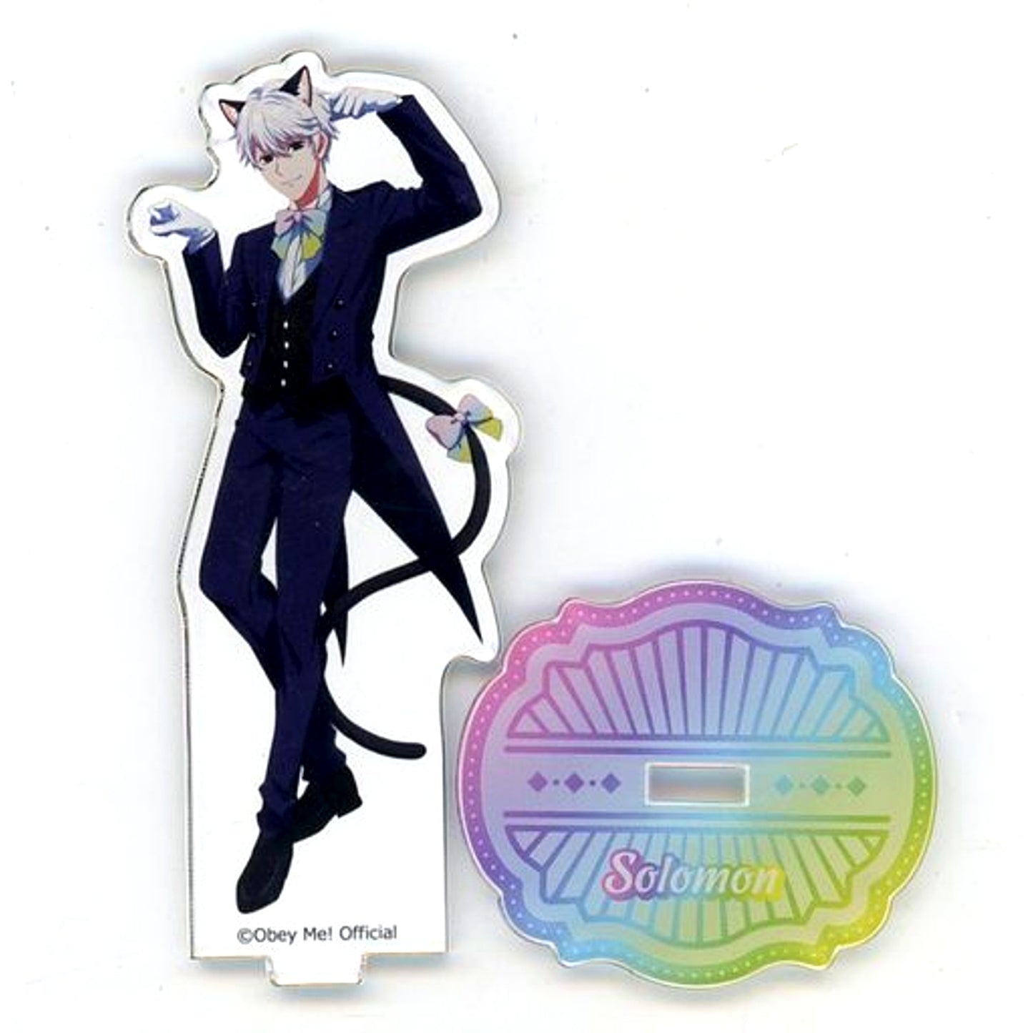 Solomon Obey Me! x mixx garden Black Cat Butler Cafe 2 Trading Acrylic Stand [USED]