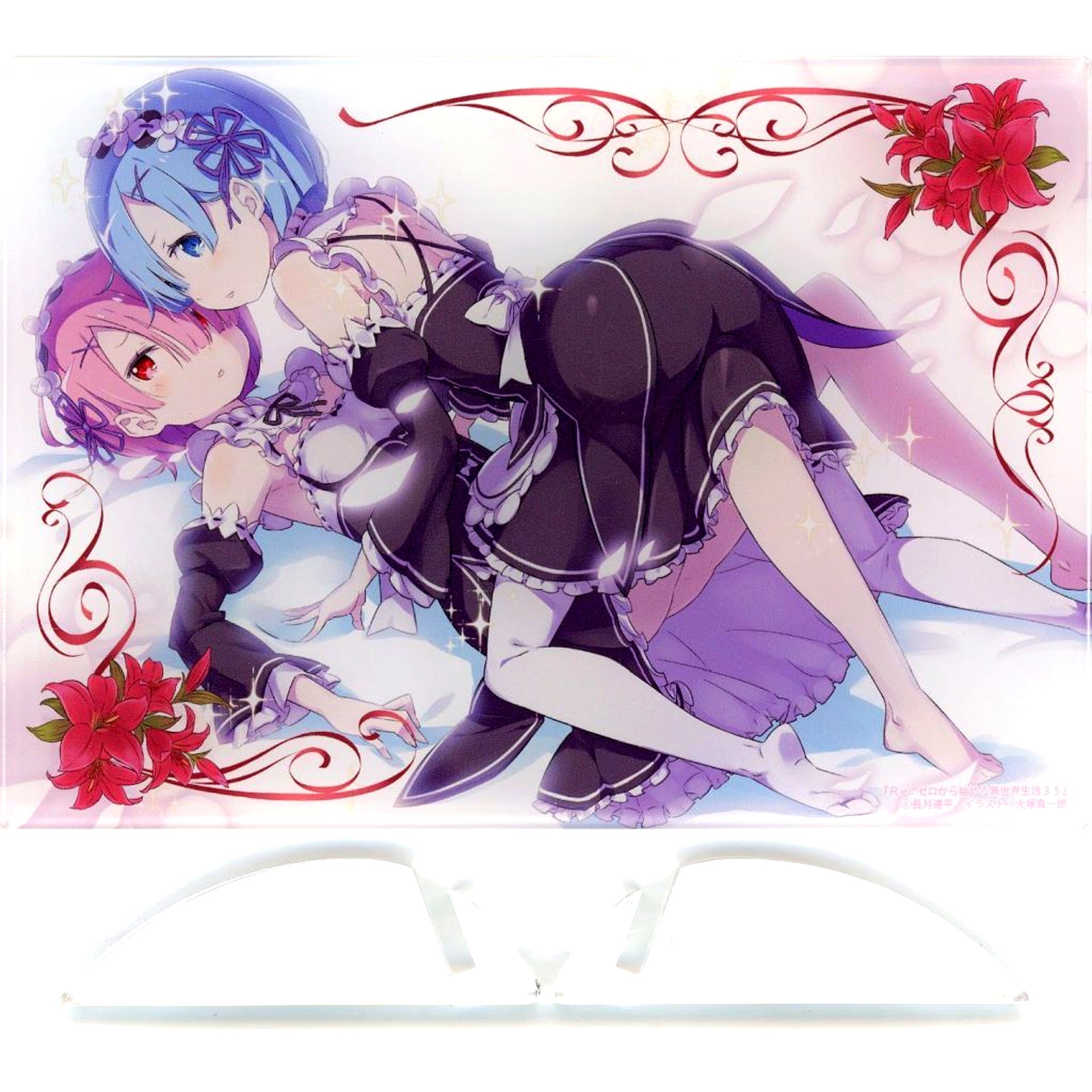 Single Item Rem & Ram Light Novel Re:Zero - Starting Life in Another World Vol. 35 Melonbooks Limited Edition Bonus A6 Mini Acrylic Panel [USED]