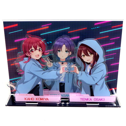 Kaho Komiya & Tenka Osaki & Toru Asakura Ambassador Commemoration Official Acrylic Diorama Stand The Idolmaster Shiny Colors [USED]
