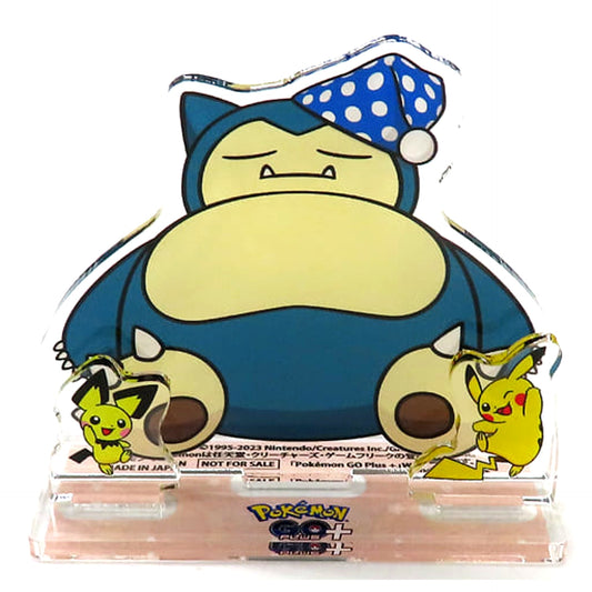 Snorlax and Pikachu and Pichu Pokemon Original Acrylic Figure Pokemon GO Plus + WonderGOO Purchase Bonus [USED]