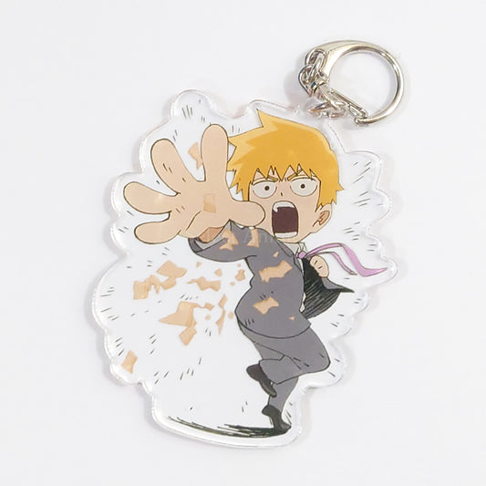 Mob Psycho 100 Arataka Reigen Original Acrylic Keychain Bakudanyaki Limited Keychains [USED]