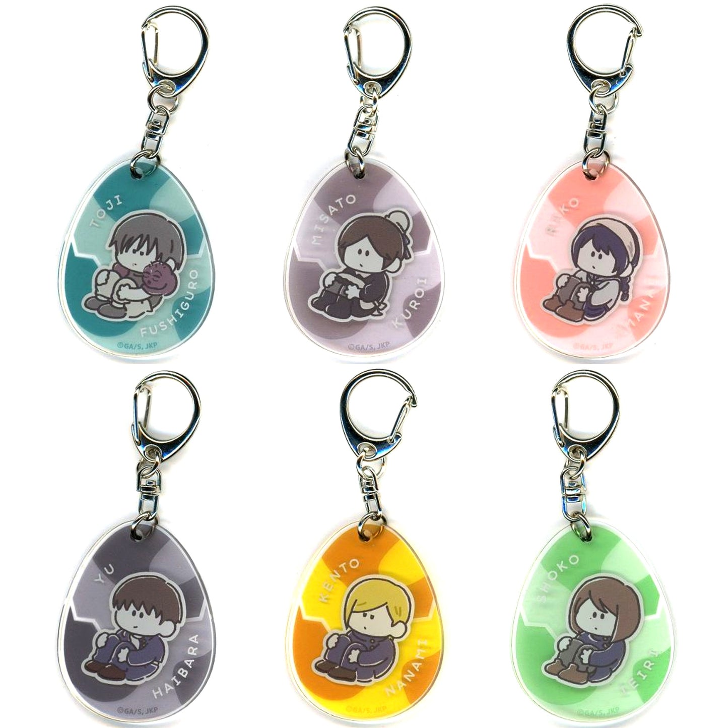 Set of 8 Jujutsu Kaisen Hidden Inventory Premature Death Trading Acrylic Keychain Marumarimasu [USED]