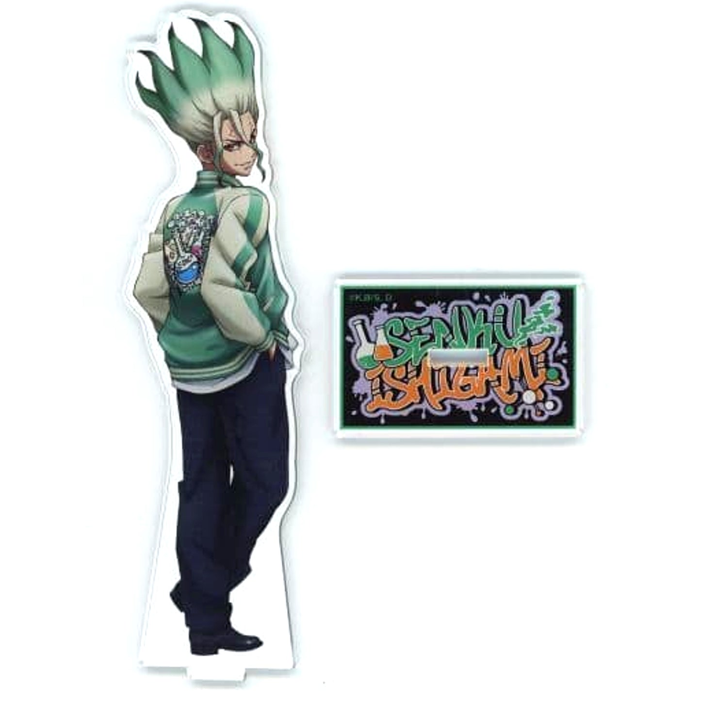 Senku Ishigami Dr. STONE Big Acrylic Stand Village Vanguard Collaboration [USED]