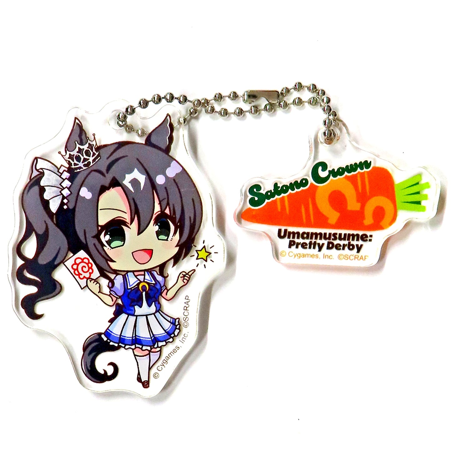 Satono Crown Umamusume Pretty Derby Keychain with Charm Real Escape Game Escape from the Unwinnable Race [USED]