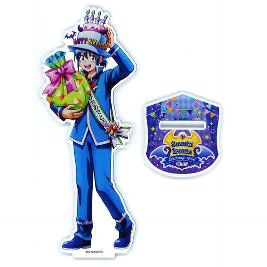 Iruma Suzuki C Prize BIG Acrylic Stand Oshikuji Welcome to Demon School! Iruma-kun Iruma Birthday Kuji [USED]