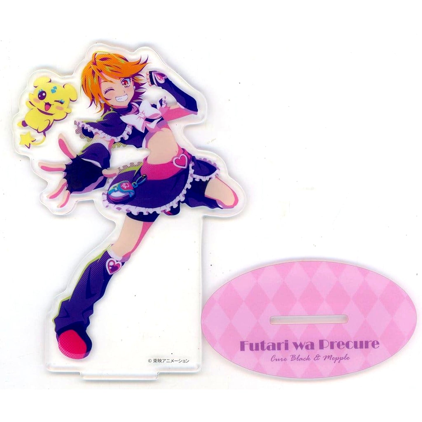 Cure Black & Mepple Futari wa Pretty Cure Acrylic Stand Thank You Mart [USED]