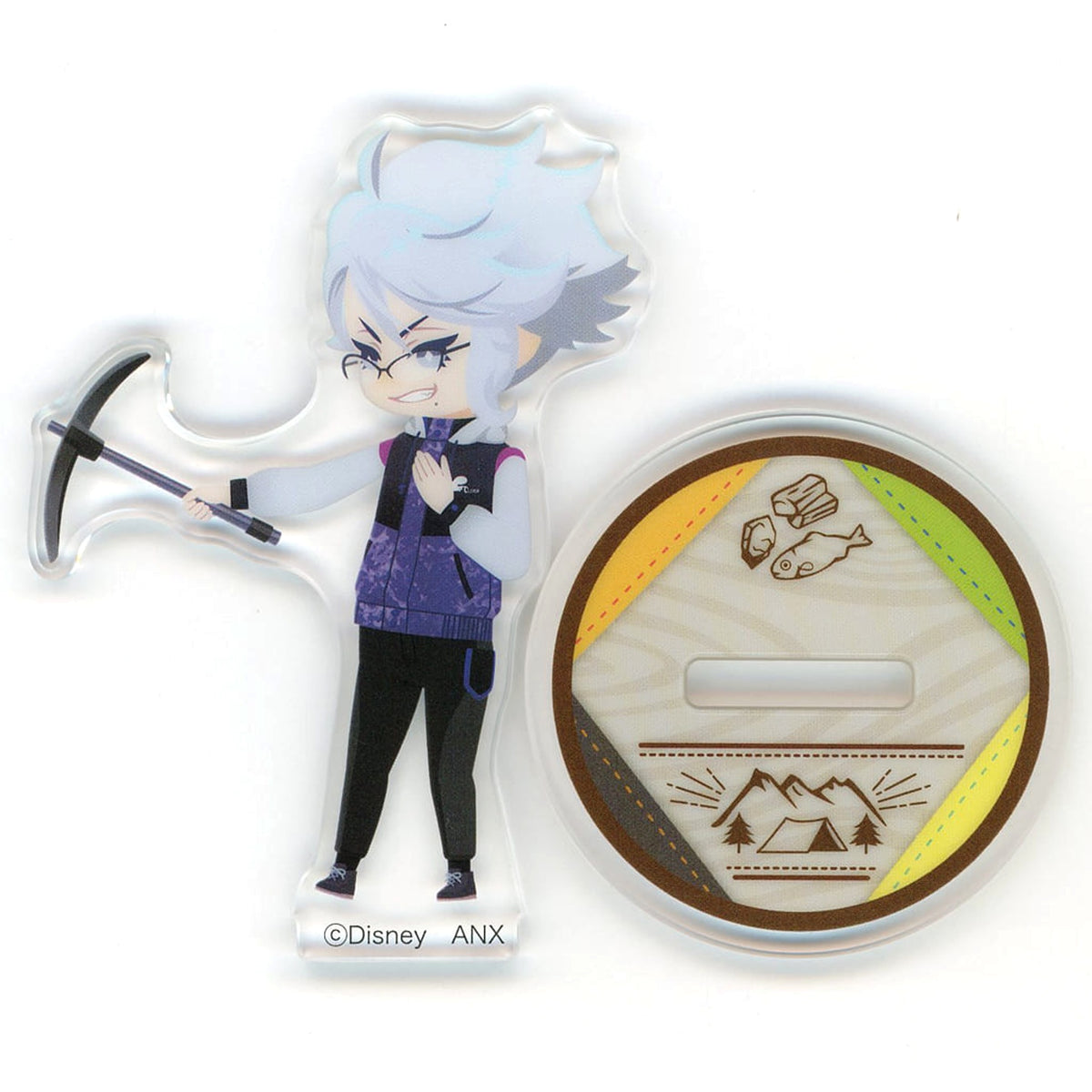 Disney Twisted-Wonderland Exhibition A World Born from Villains Azul Ashengrotto Mini Acrylic Stand Collection Event Outfit ver. vol. 2 Acrylic Stands [USED]
